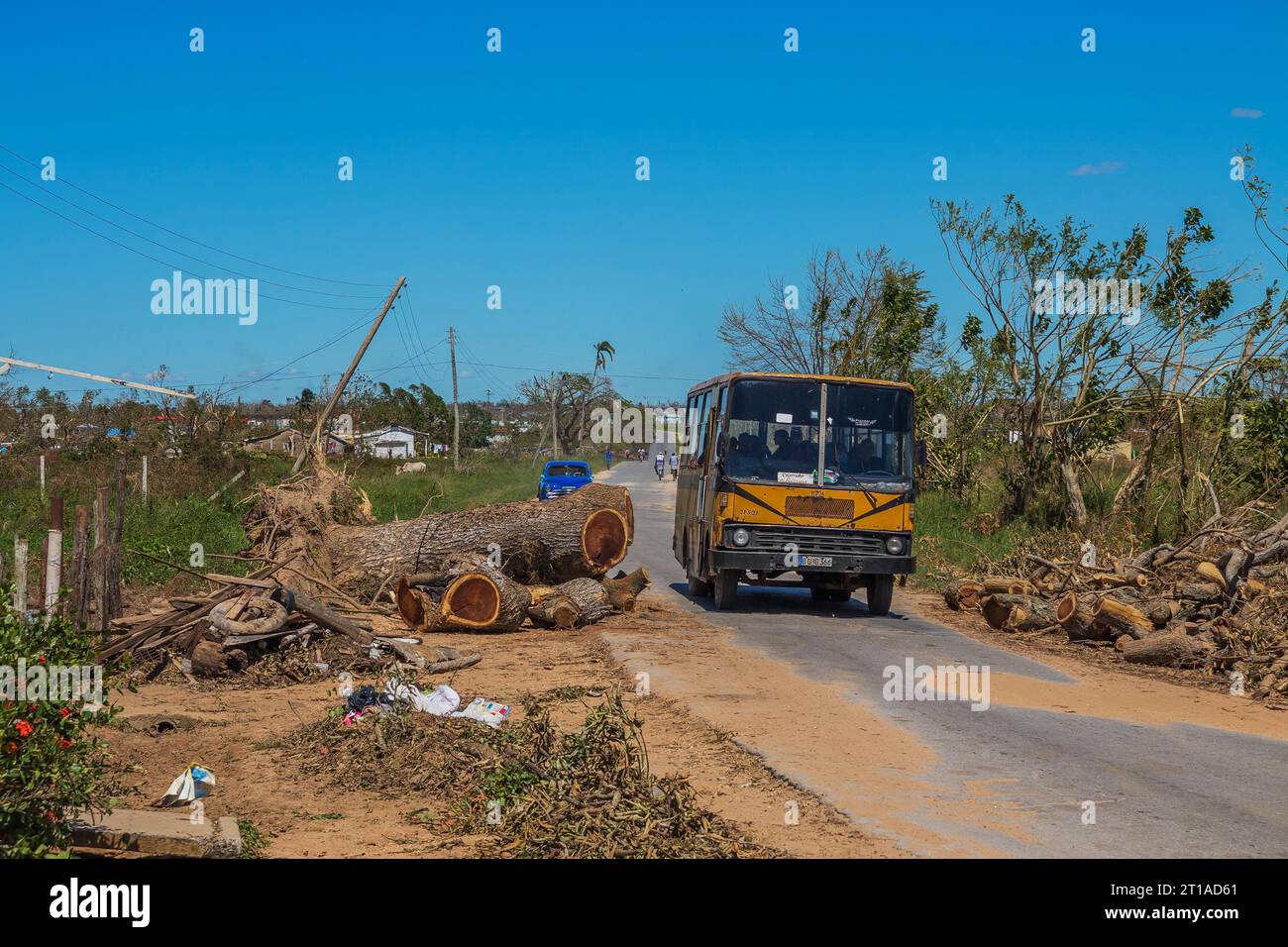 3.10.2022.Cuba, Carretera Central de Cuba. Giron VI came from Pinar del Rio which provice had been hit by a hurricane. Stock Photo