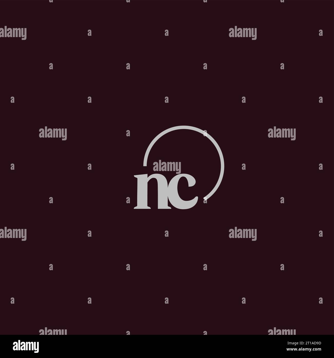 NC initials logo monogram design ideas Stock Vector