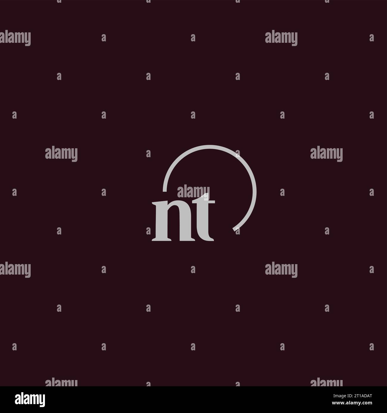 NT initials logo monogram design ideas Stock Vector