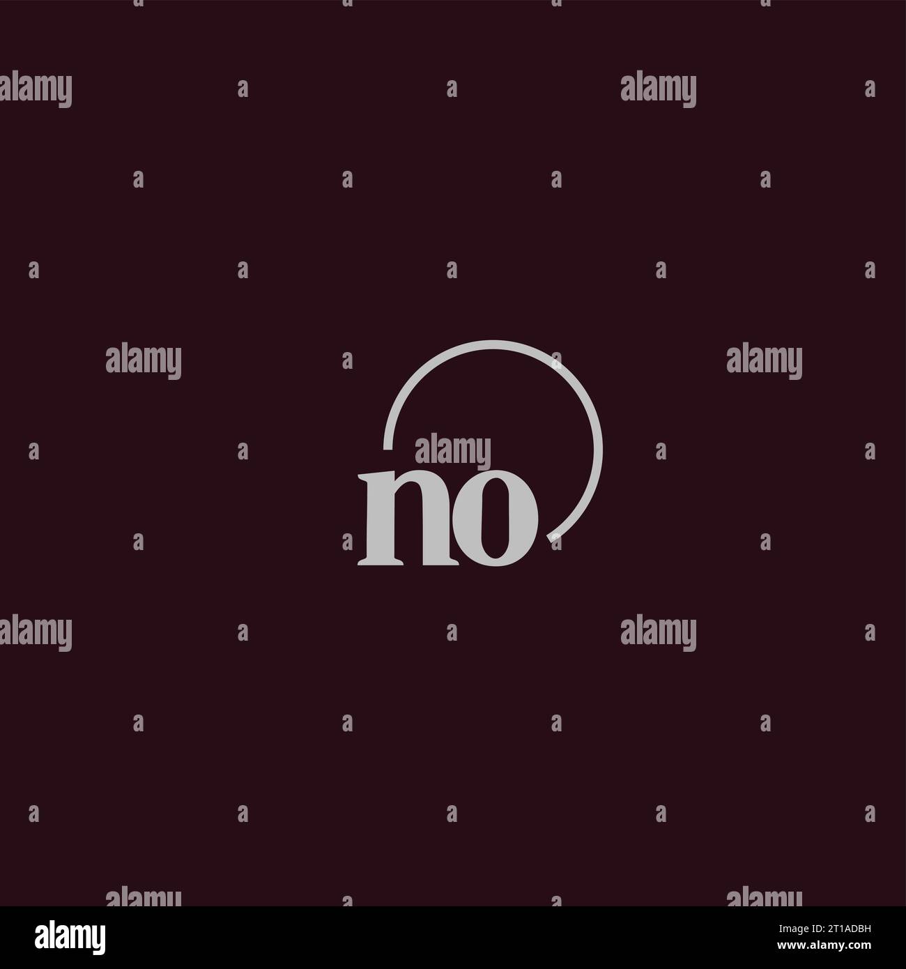 NO initials logo monogram design ideas Stock Vector