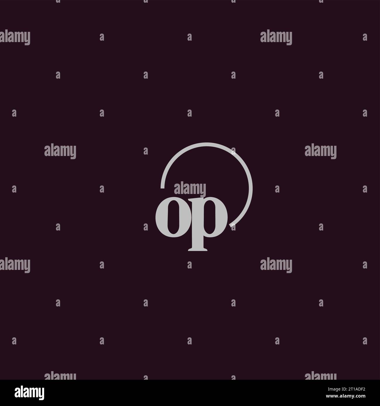 OP initials logo monogram design ideas Stock Vector