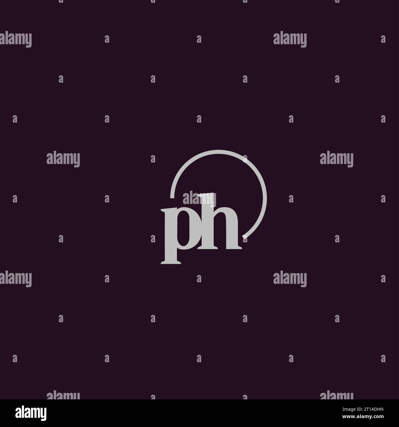 PH initials logo monogram design ideas Stock Vector