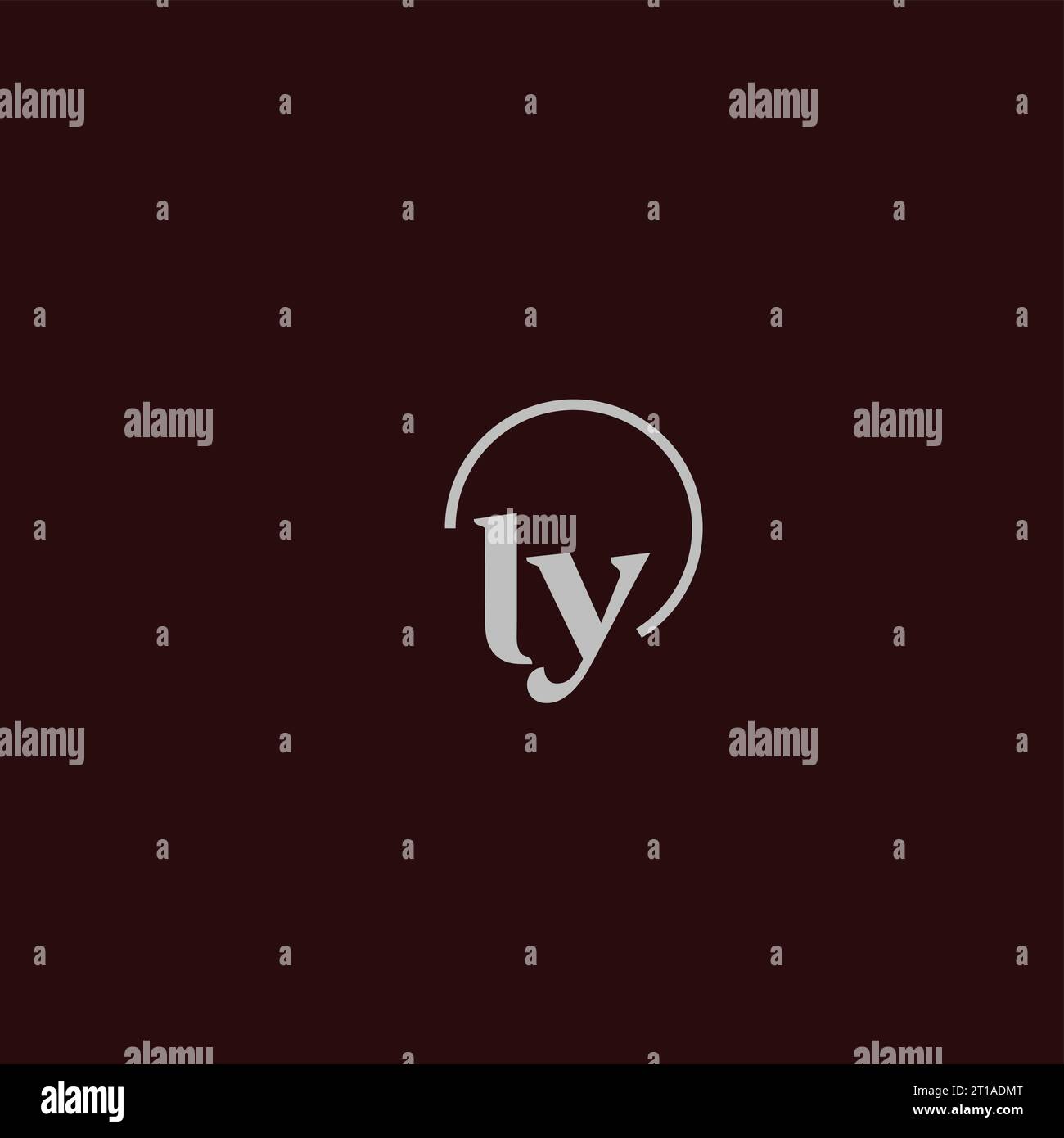 LY initials logo monogram design ideas Stock Vector