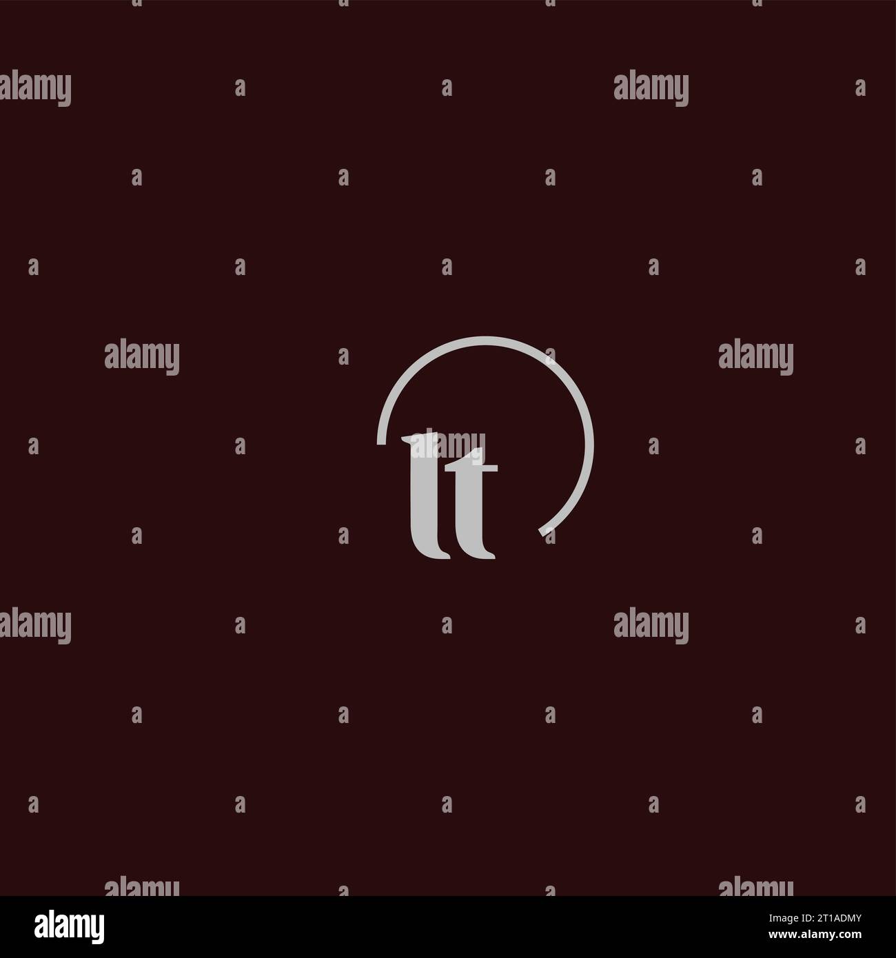 LT initials logo monogram design ideas Stock Vector