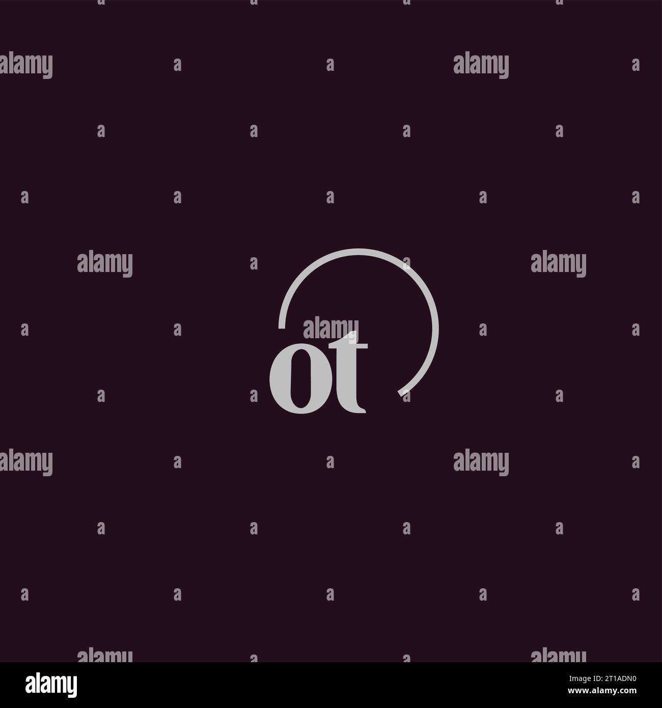 OT initials logo monogram design ideas Stock Vector