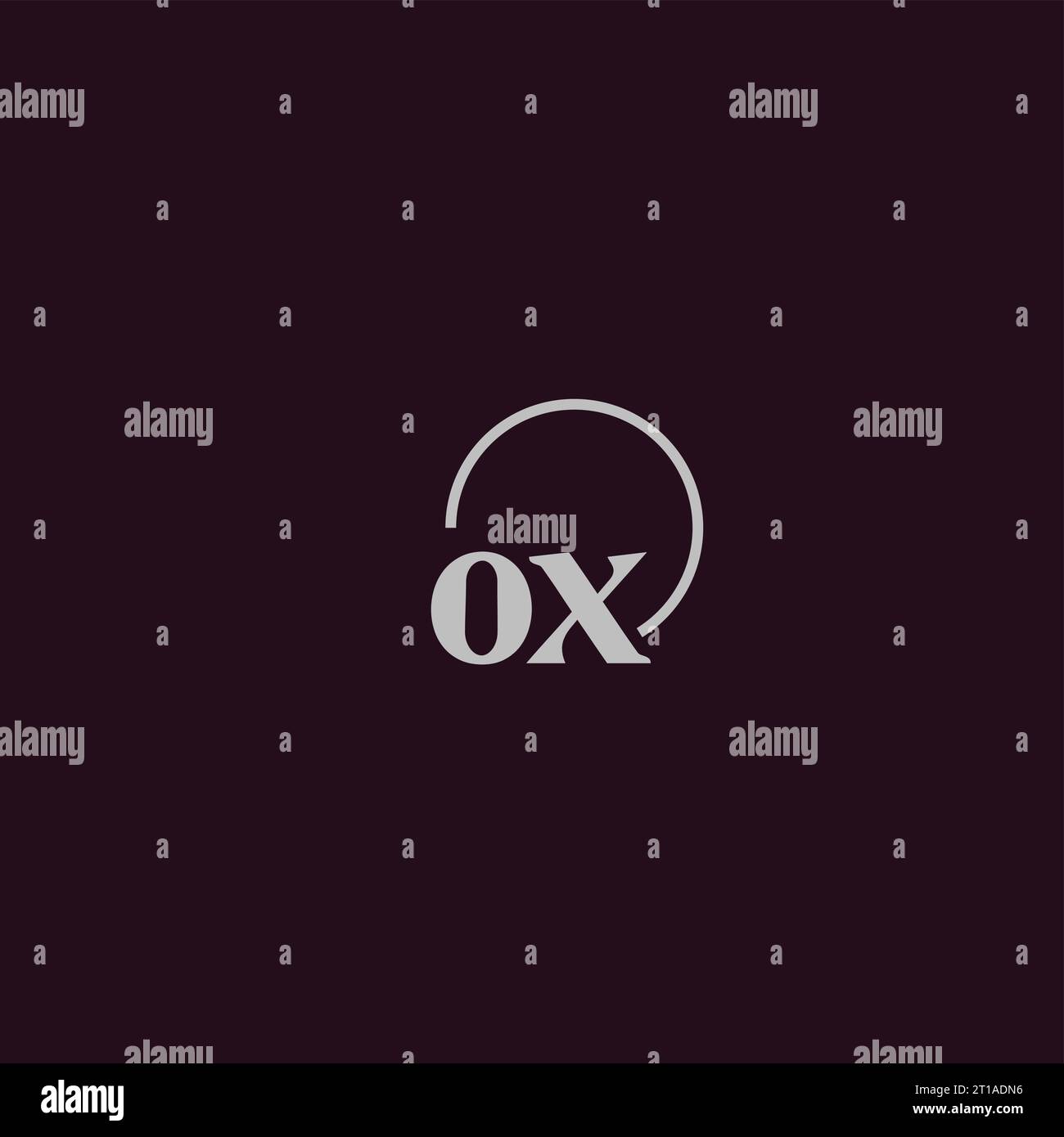 OX initials logo monogram design ideas Stock Vector