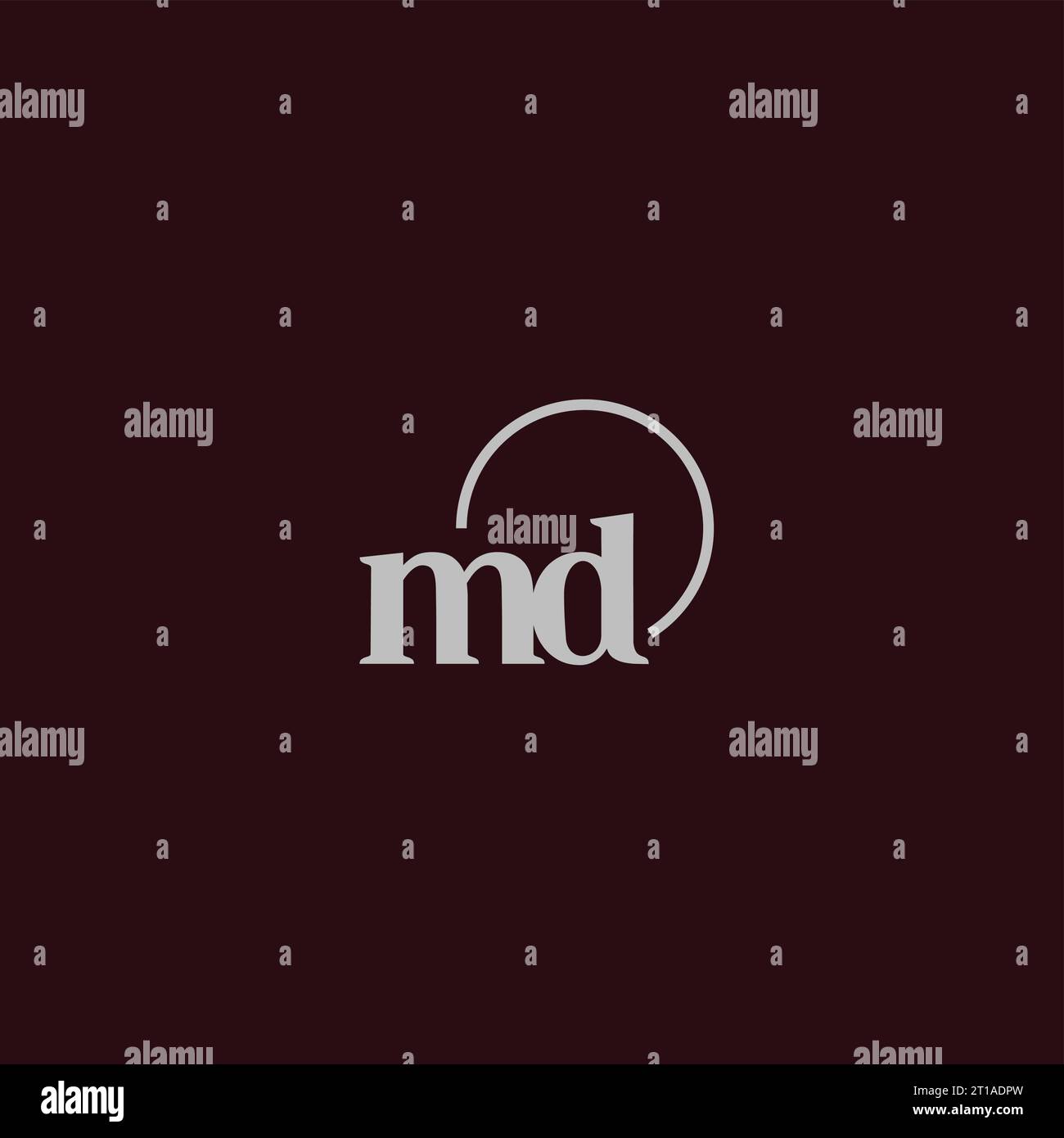 MD initials logo monogram design ideas Stock Vector