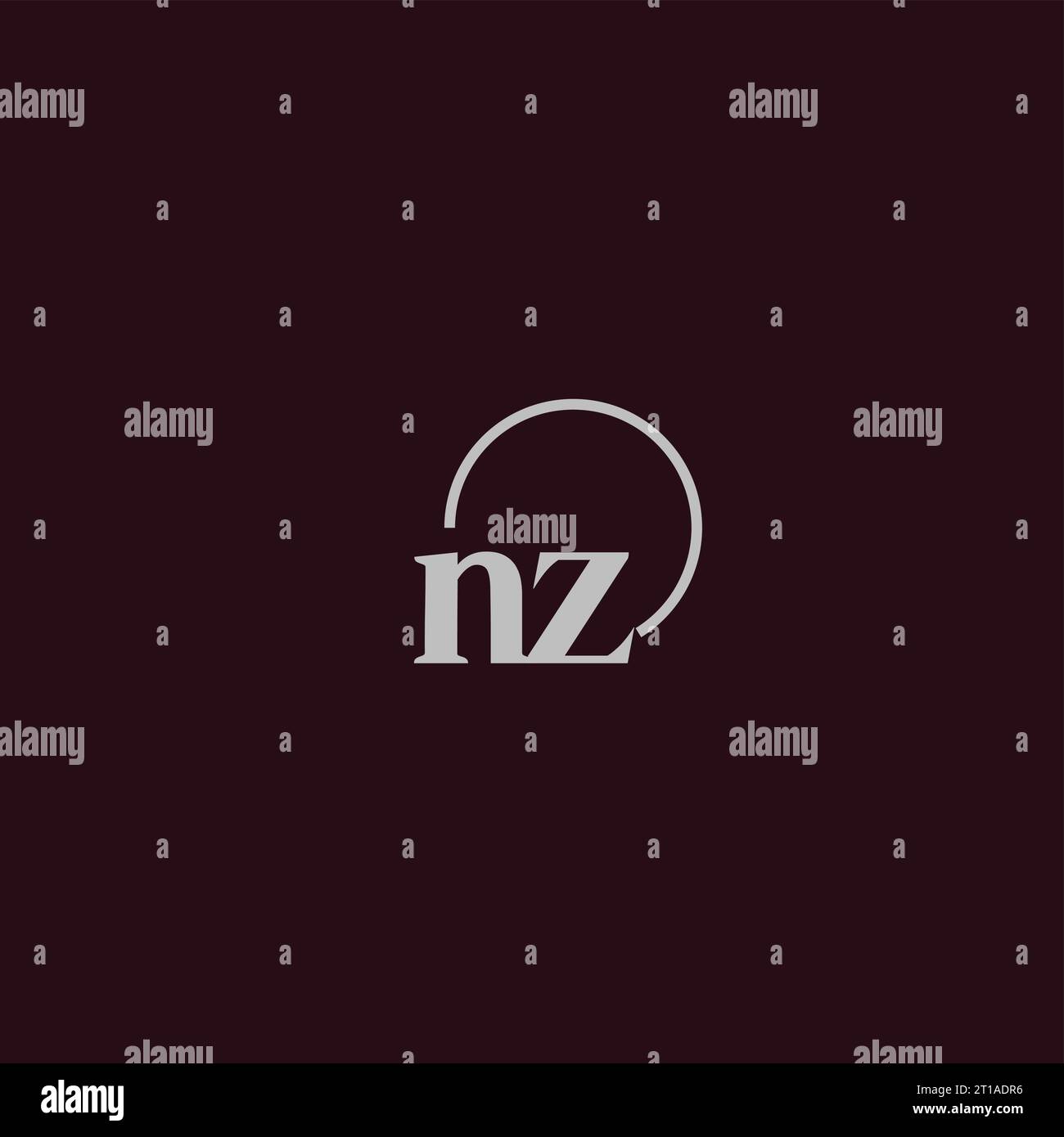 NZ initials logo monogram design ideas Stock Vector