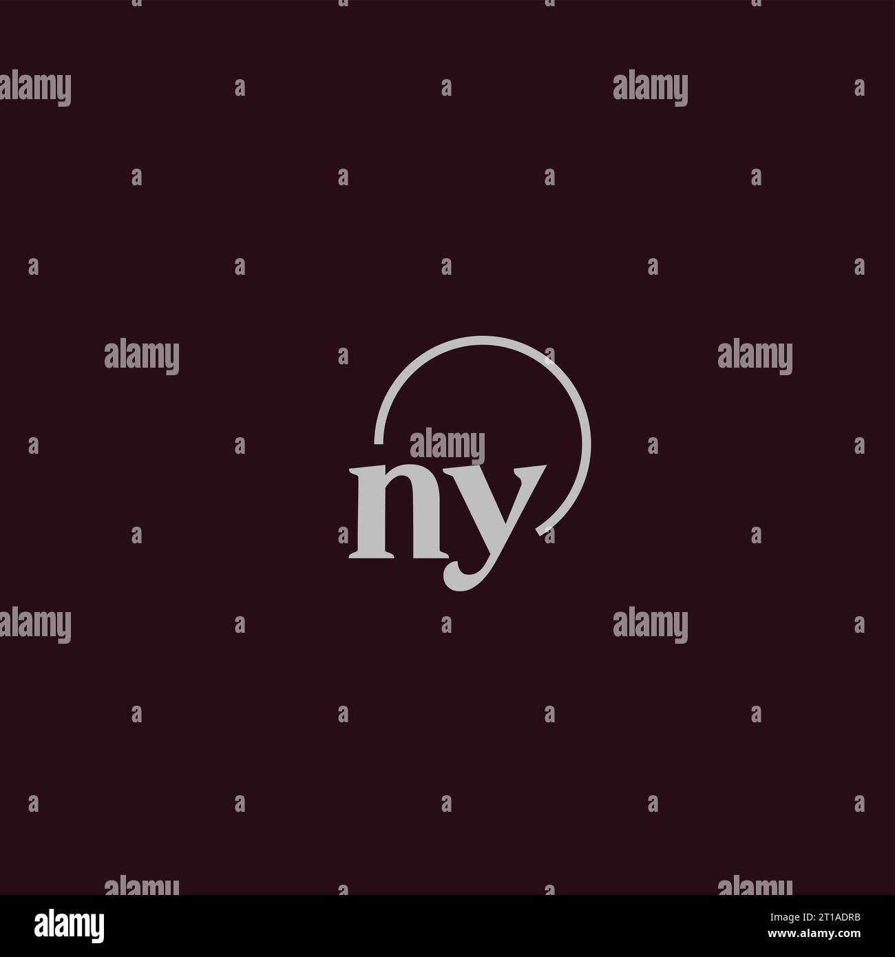 NY initials logo monogram design ideas Stock Vector