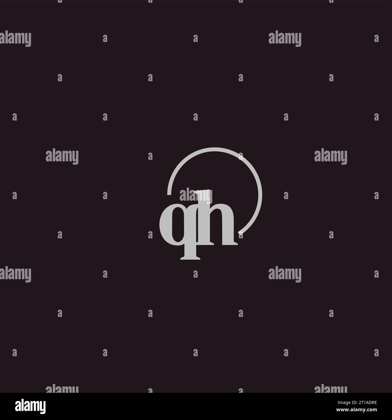 QH initials logo monogram design ideas Stock Vector