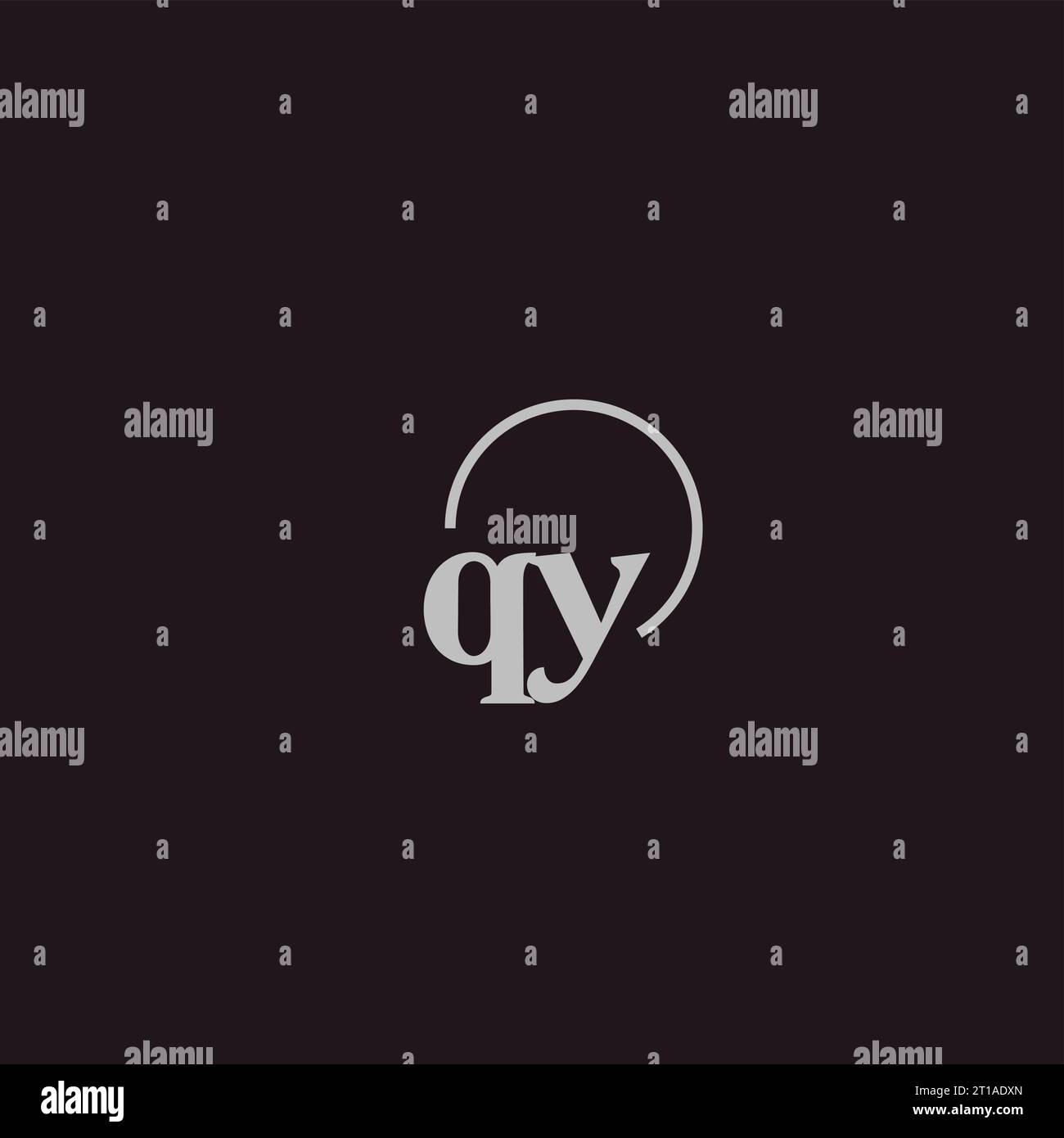 QY initials logo monogram design ideas Stock Vector