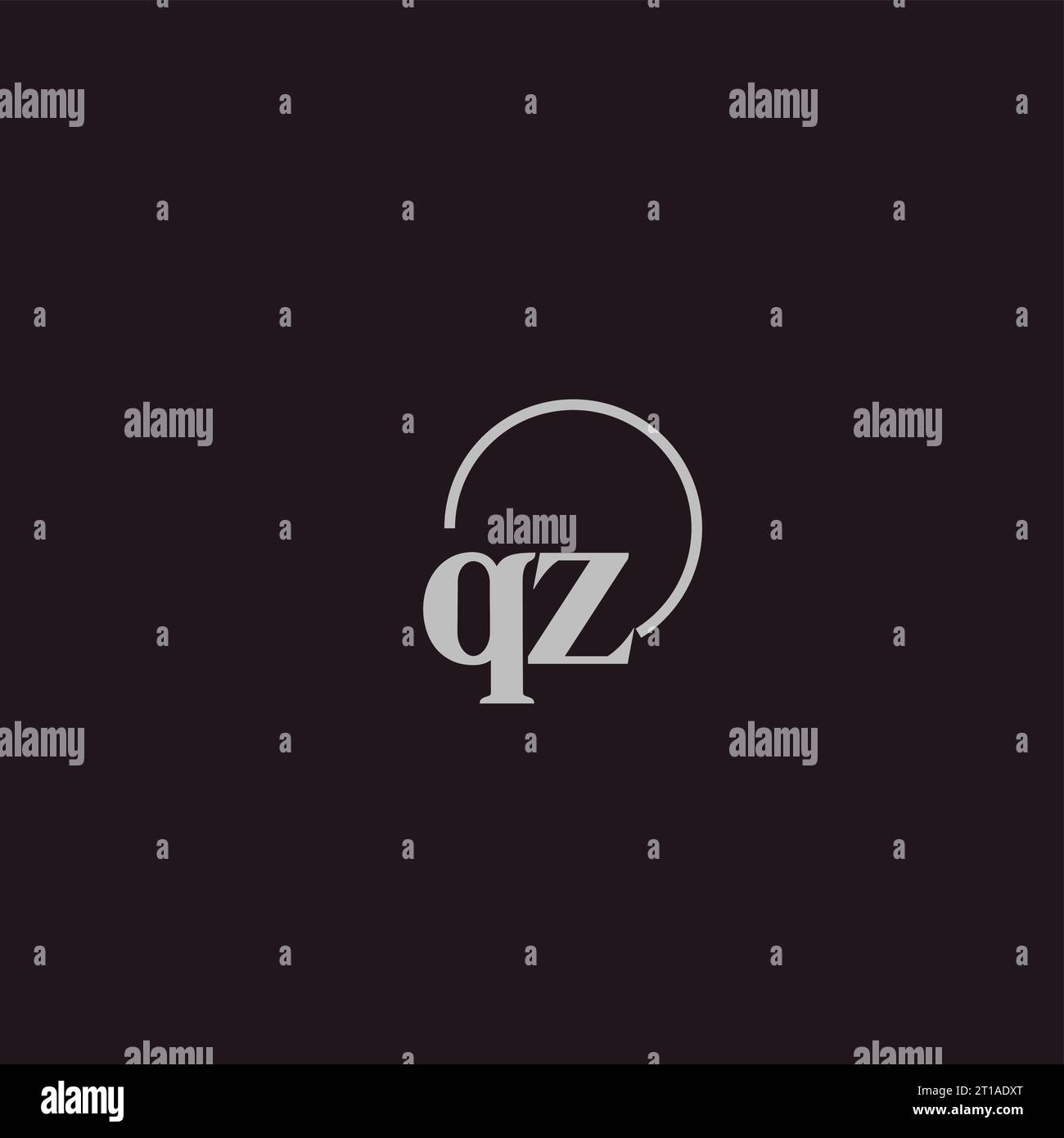 QZ initials logo monogram design ideas Stock Vector