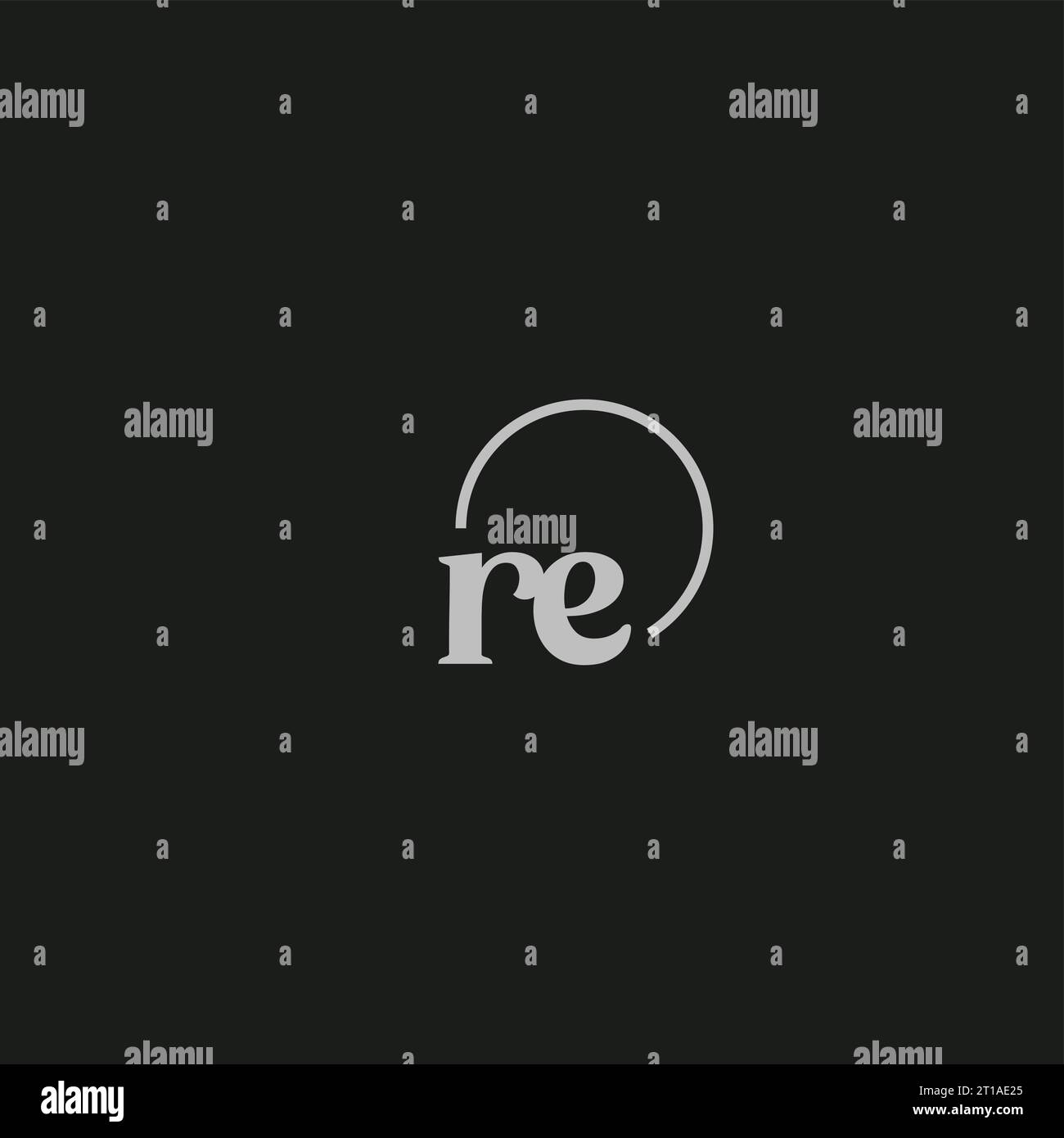 RE initials logo monogram design ideas Stock Vector