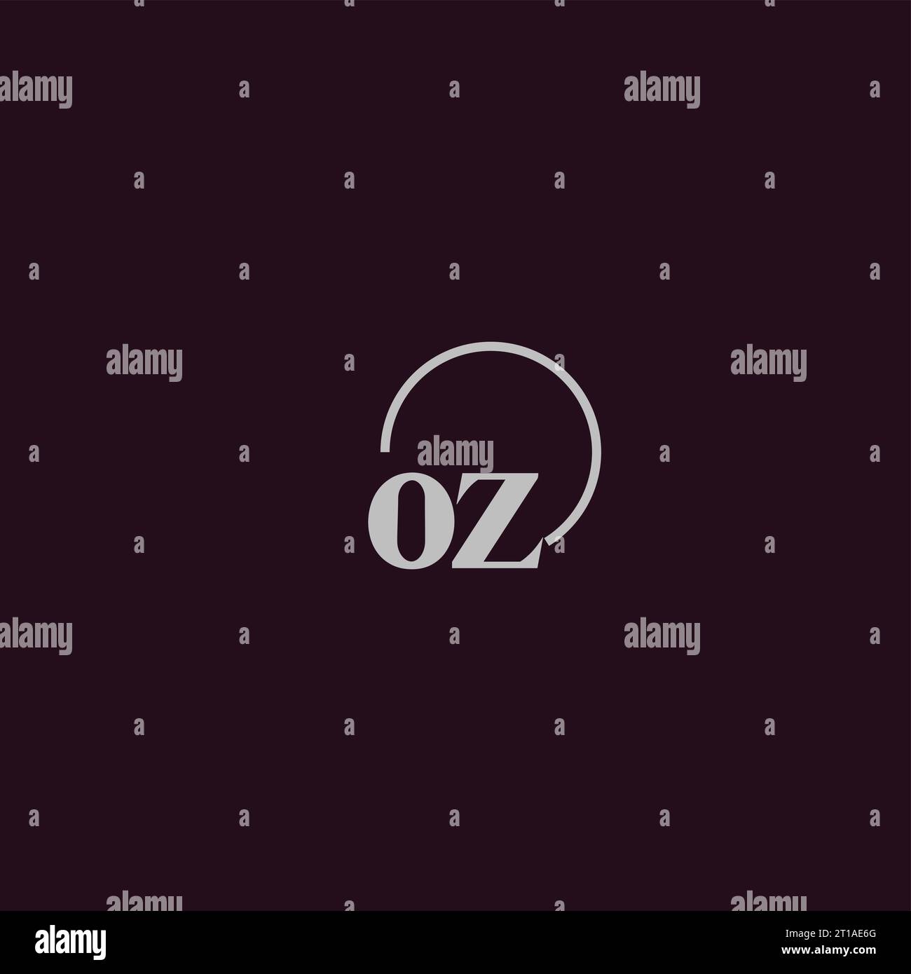 OZ initials logo monogram design ideas Stock Vector
