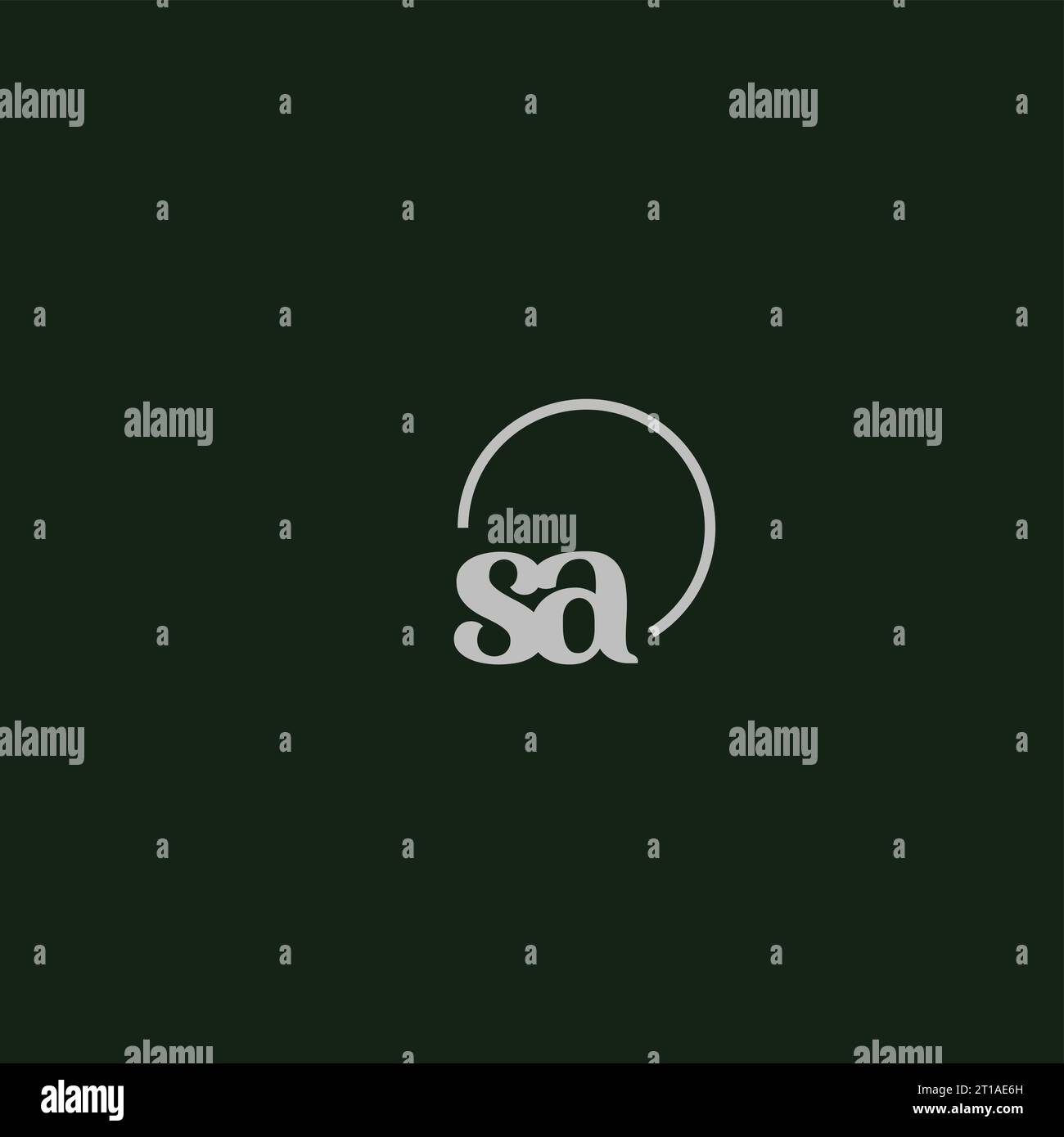 SA initials logo monogram design ideas Stock Vector