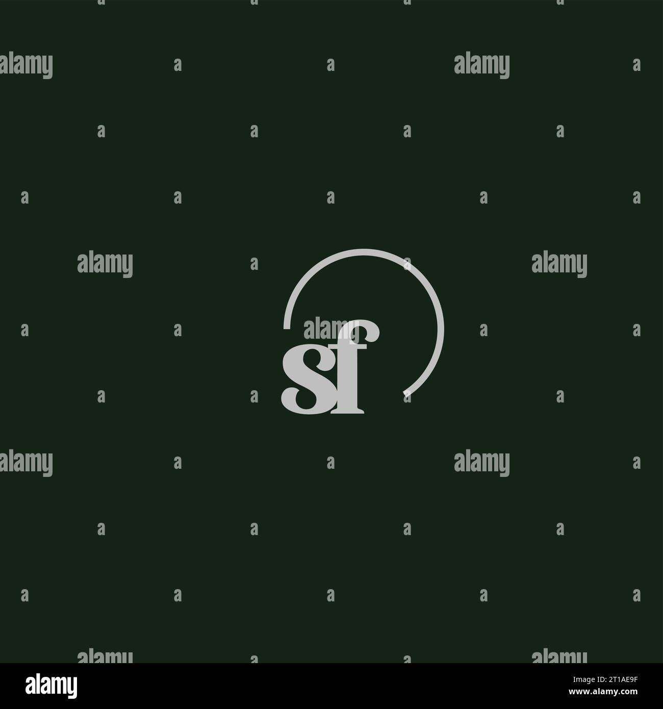 SF initials logo monogram design ideas Stock Vector