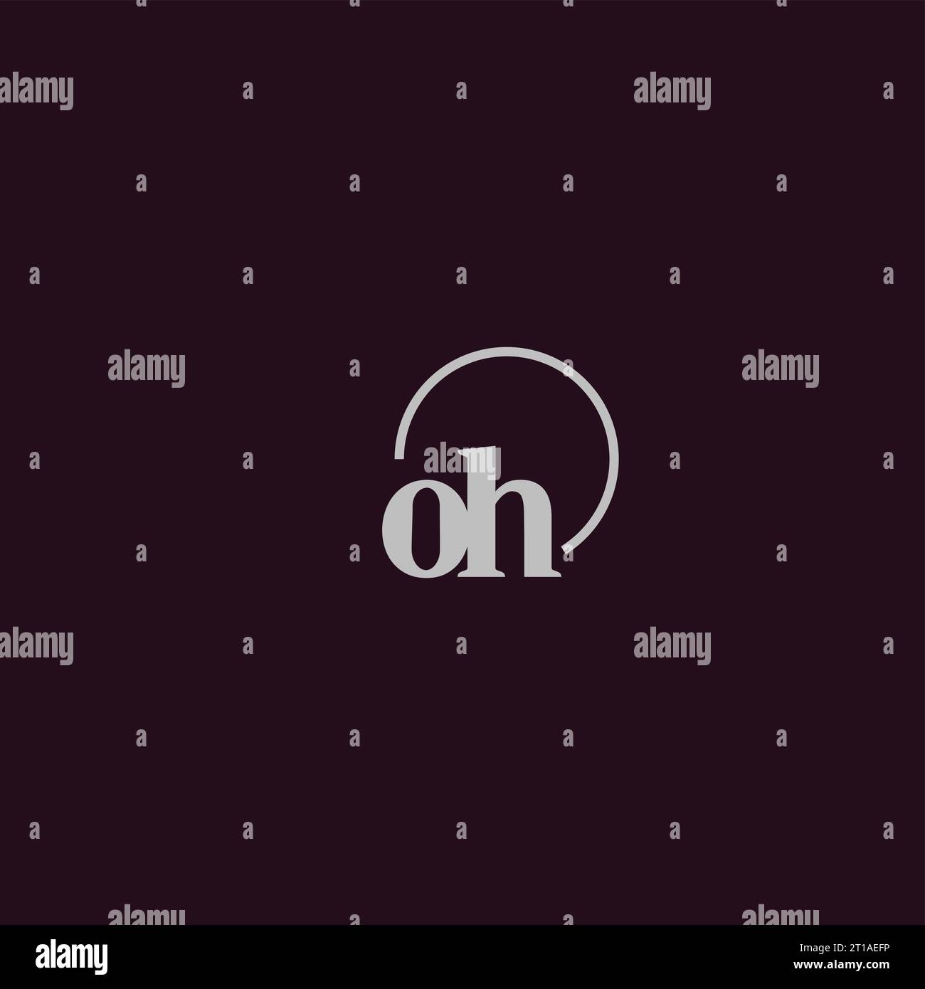 OH initials logo monogram design ideas Stock Vector