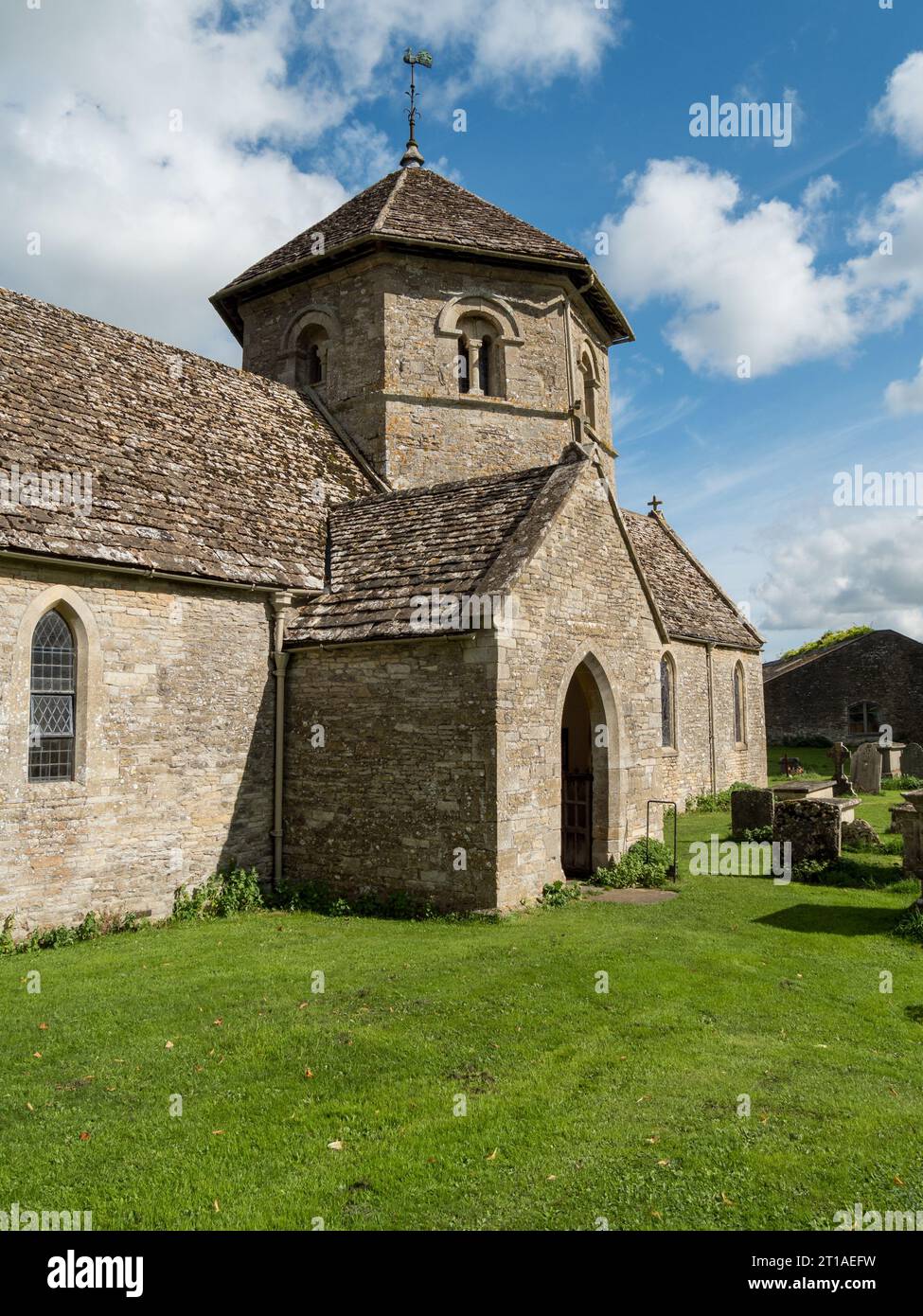 St Nicholas of Myra Church, Ozleworth, near Wotton-Under-Edge, Gloucestershire, England, UK Stock Photo