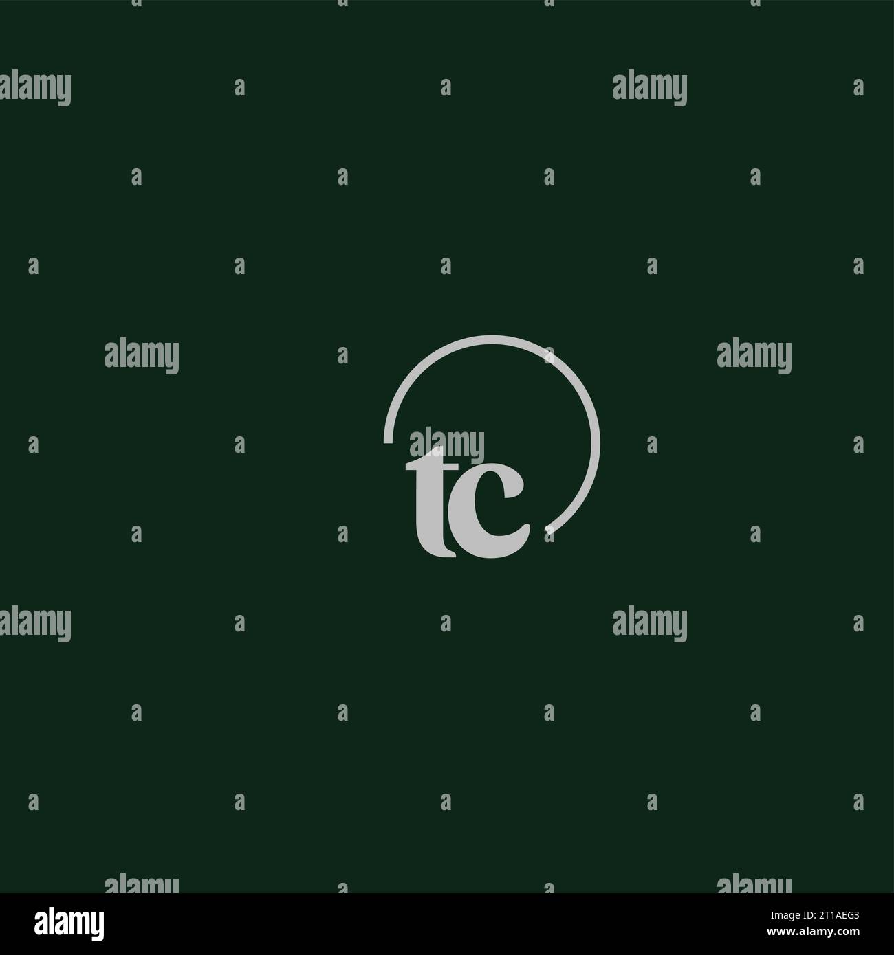 TC initials logo monogram design ideas Stock Vector