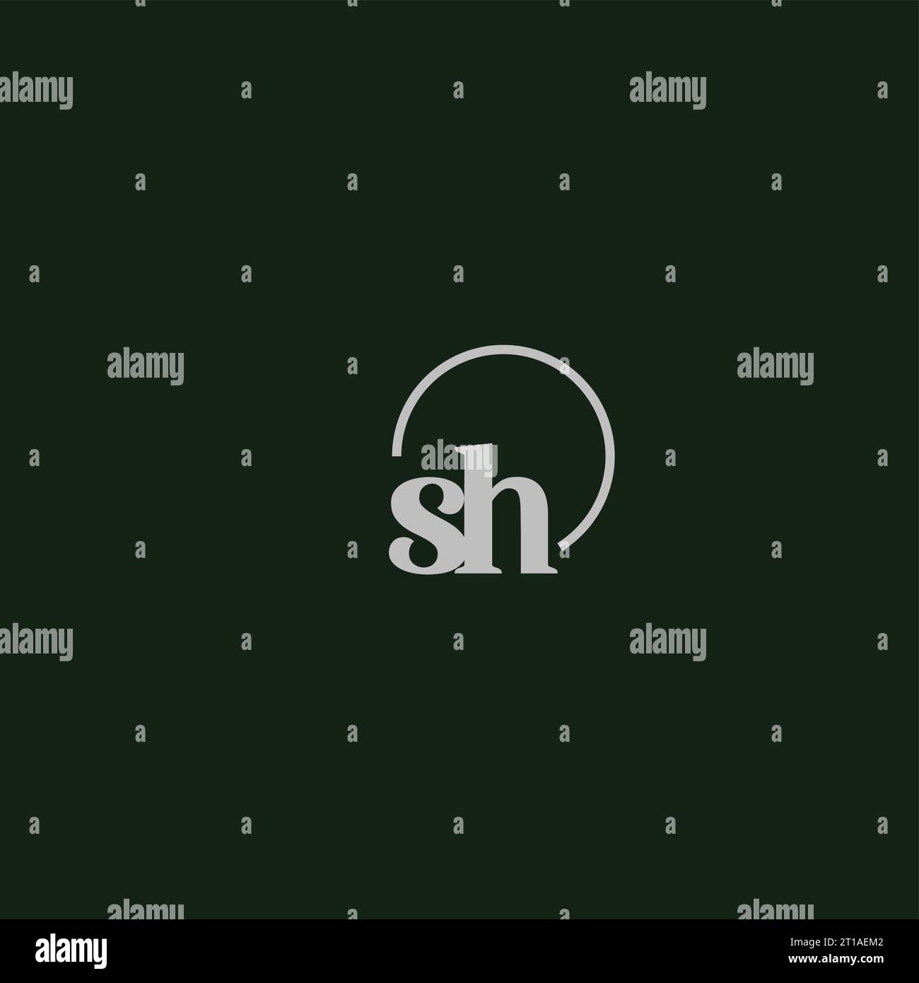 SH initials logo monogram design ideas Stock Vector