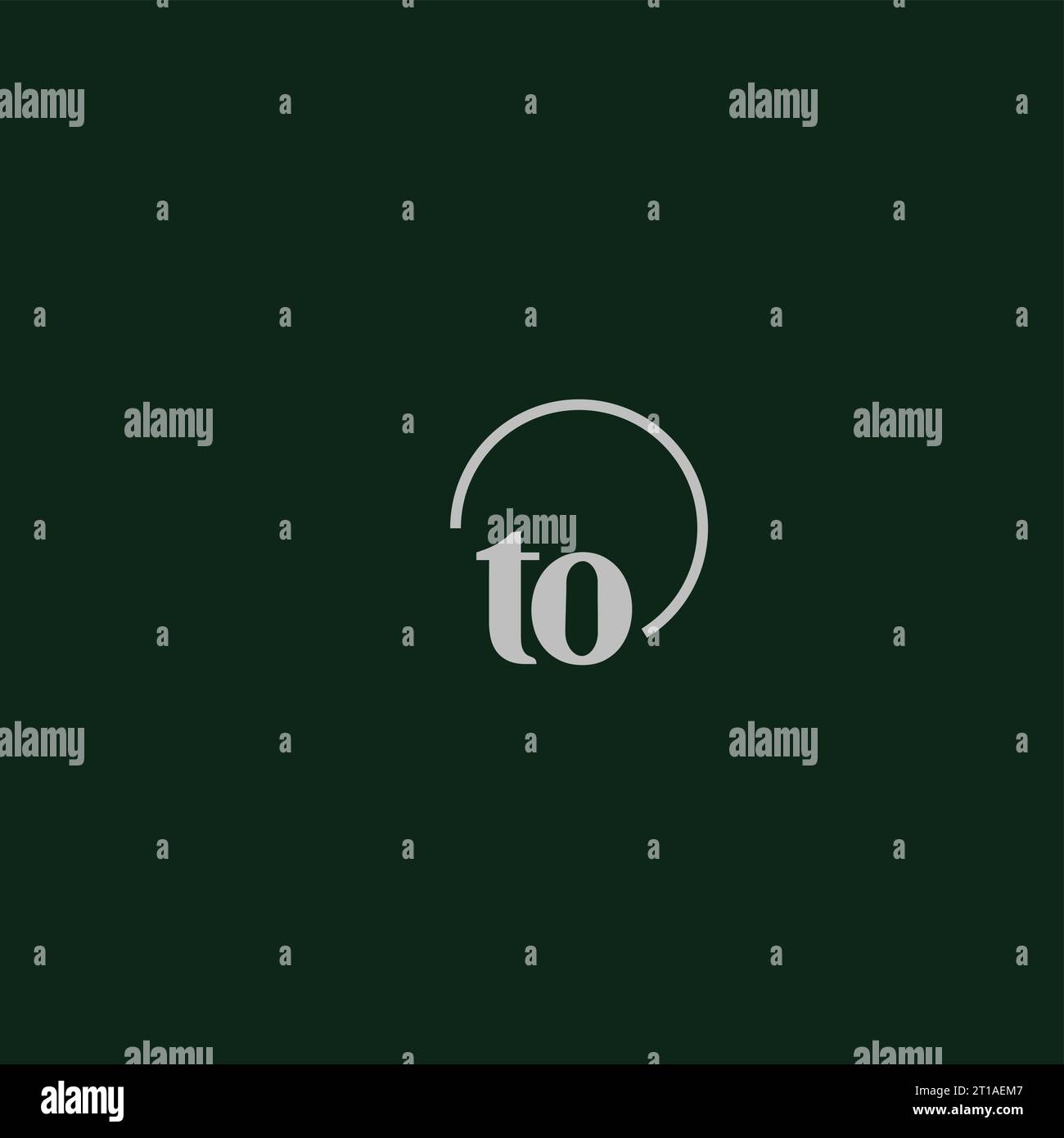 TO initials logo monogram design ideas Stock Vector