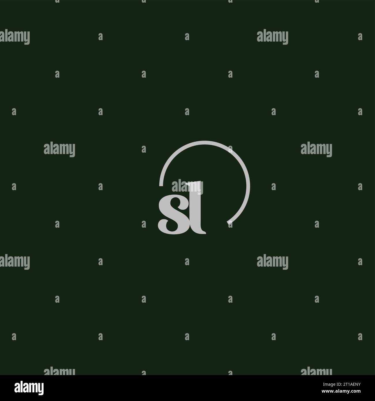 SL initials logo monogram design ideas Stock Vector