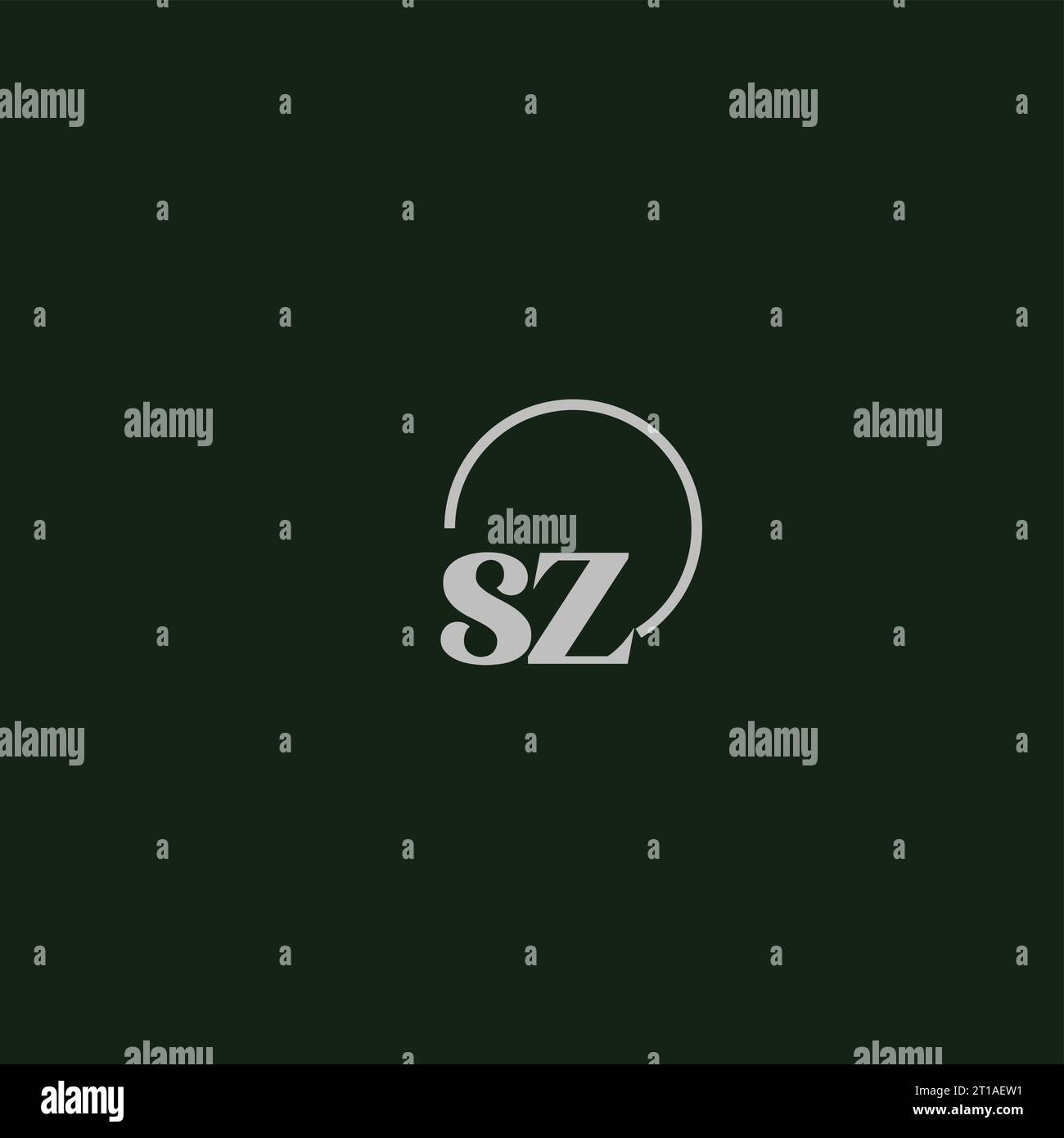 SZ initials logo monogram design ideas Stock Vector
