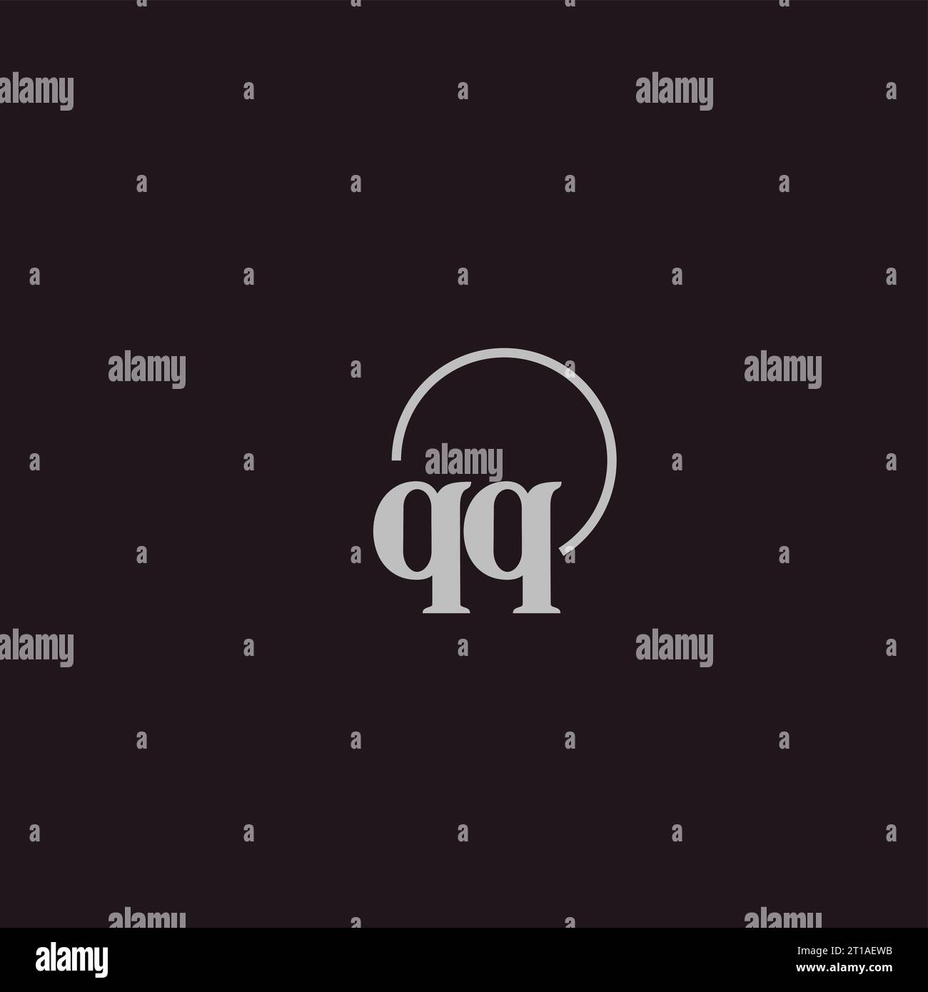 QQ initials logo monogram design ideas Stock Vector