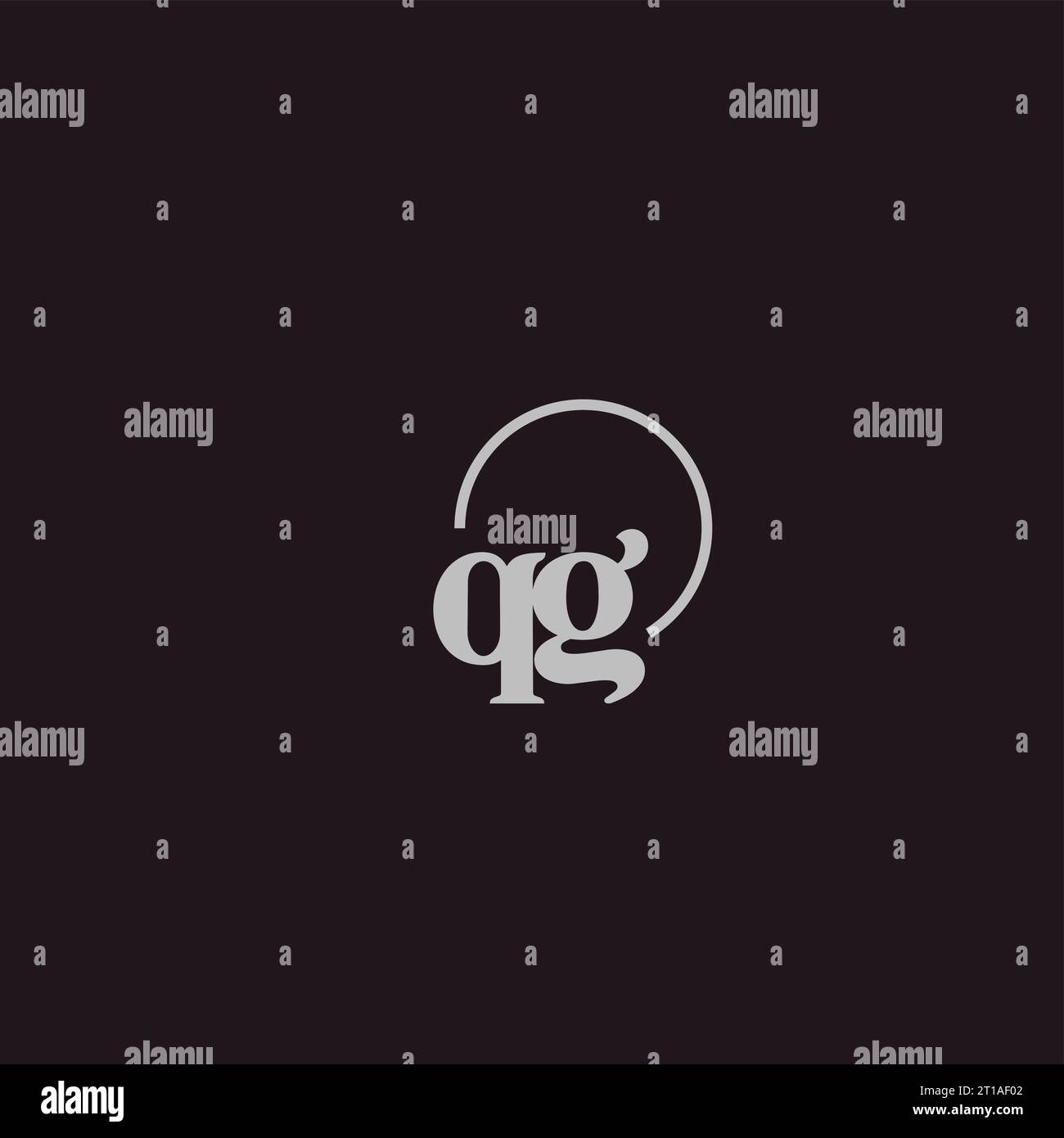QG initials logo monogram design ideas Stock Vector