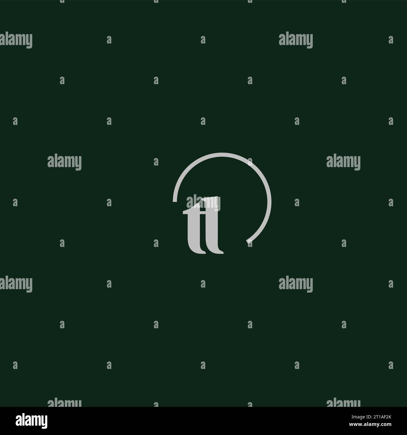 TL initials logo monogram design ideas Stock Vector