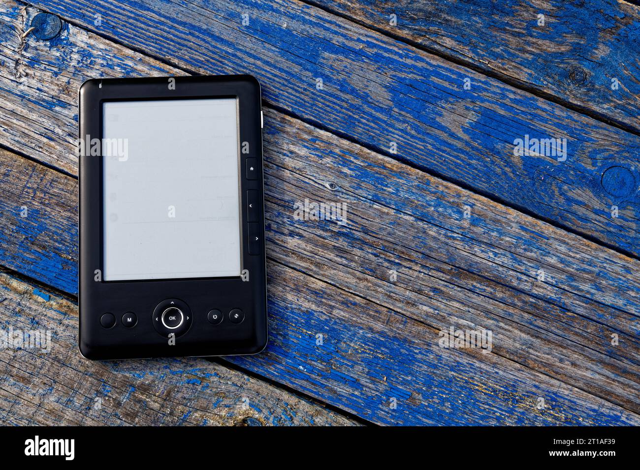 An old e-book on rough painted boards Stock Photo