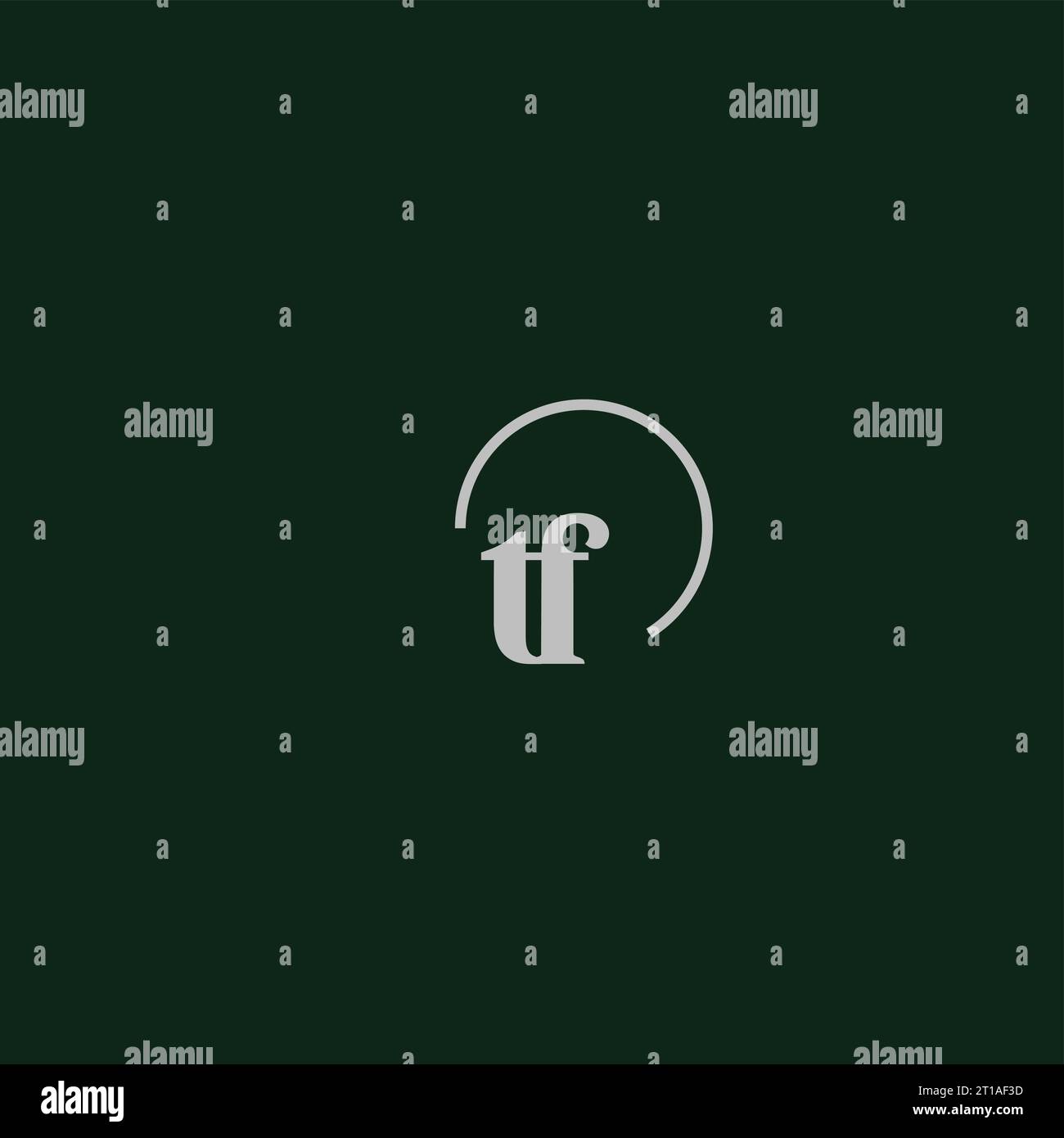 TF initials logo monogram design ideas Stock Vector