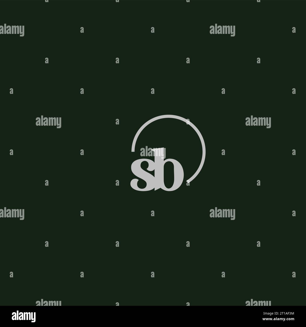 SB initials logo monogram design ideas Stock Vector