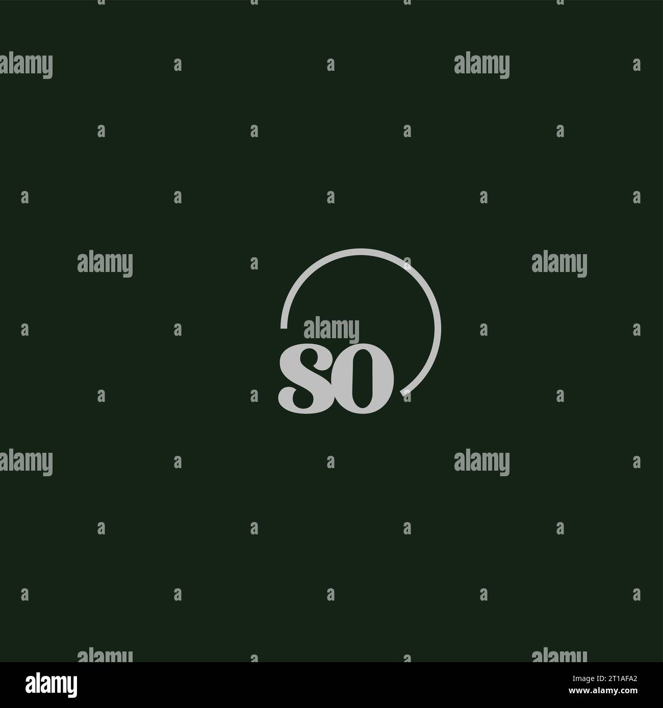 SO initials logo monogram design ideas Stock Vector