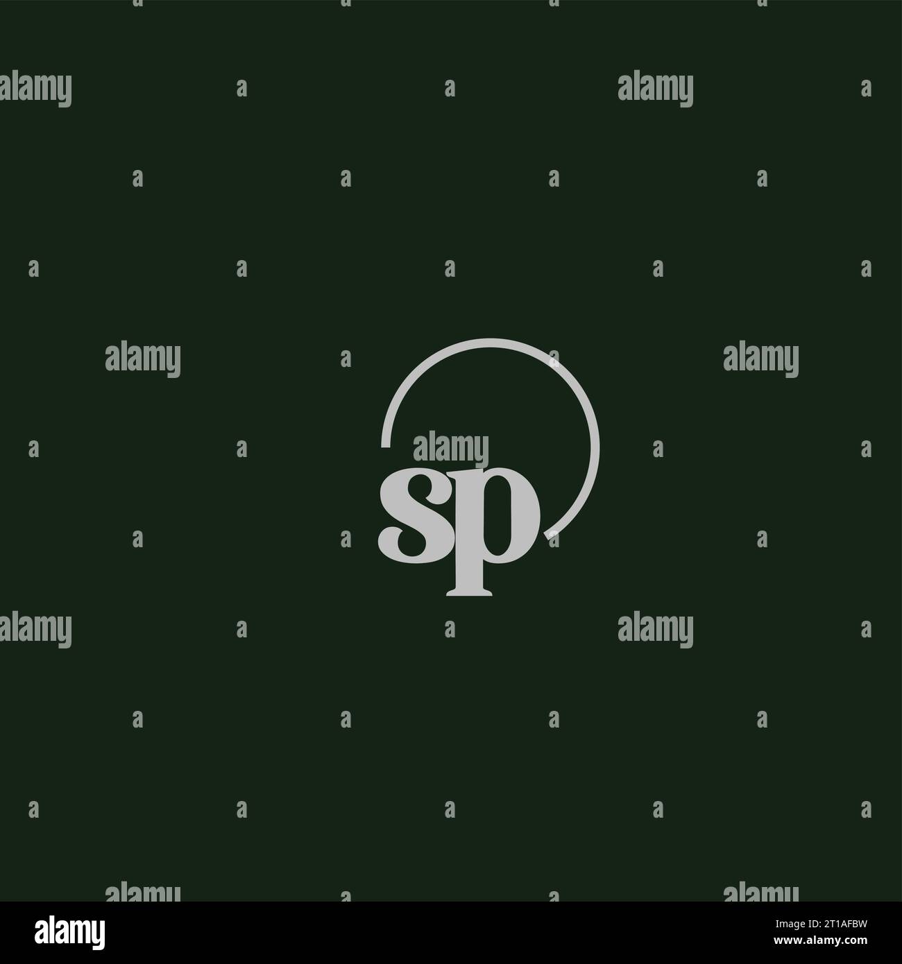 SP initials logo monogram design ideas Stock Vector
