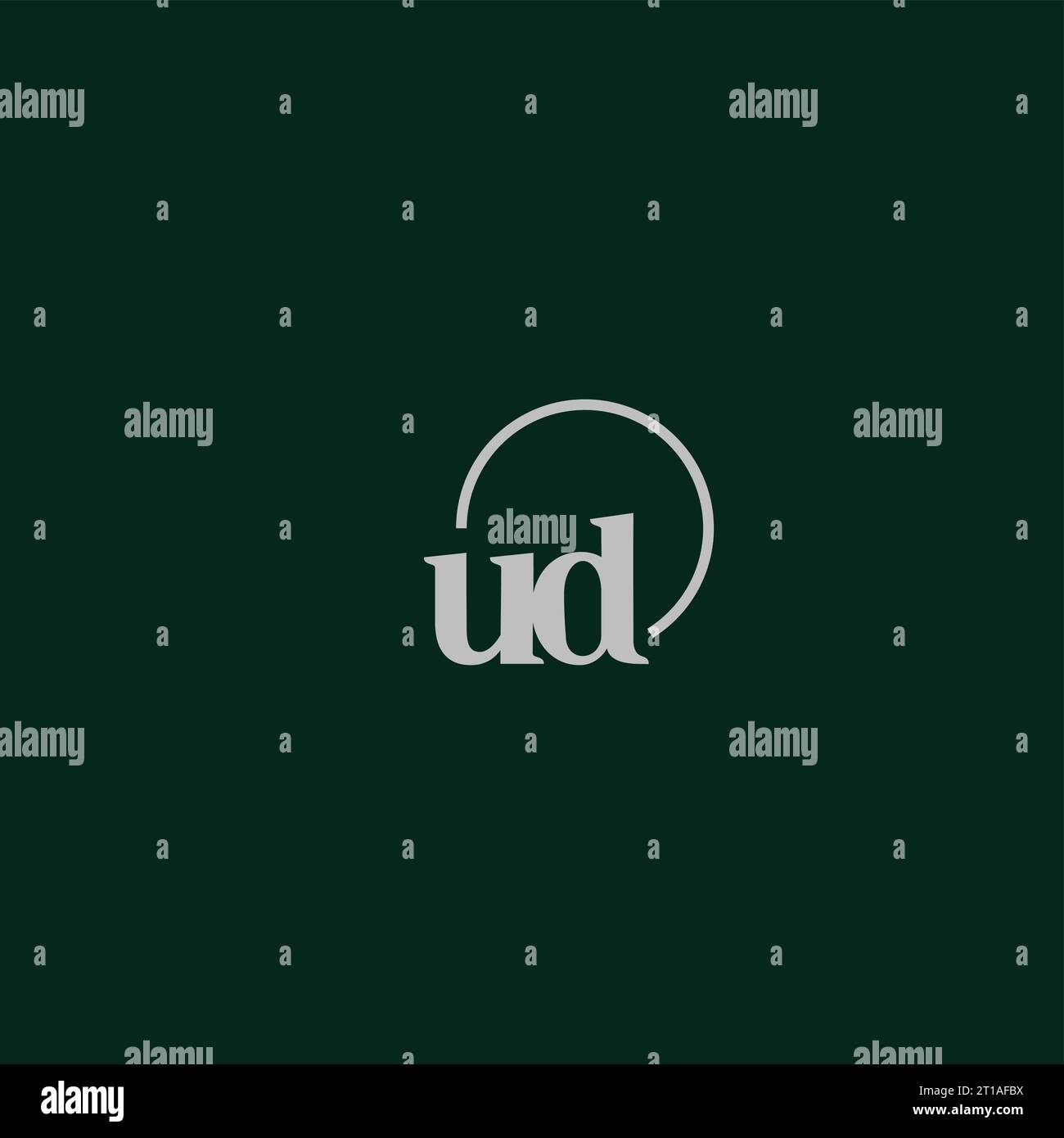 UD initials logo monogram design ideas Stock Vector