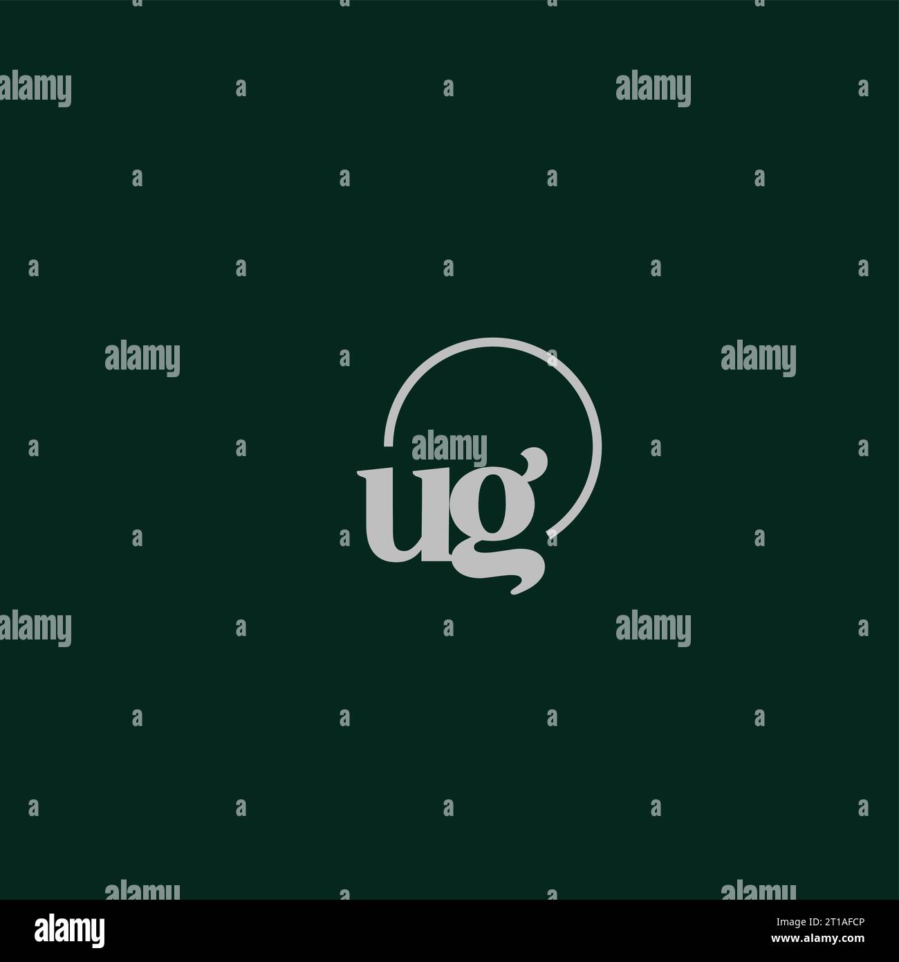 UG initials logo monogram design ideas Stock Vector