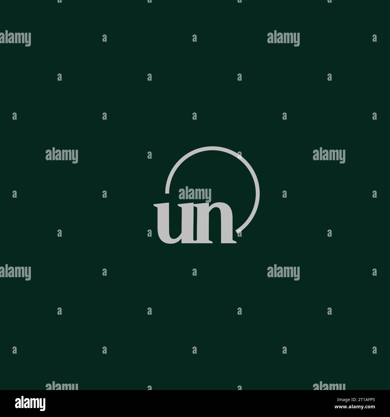 UN initials logo monogram design ideas Stock Vector