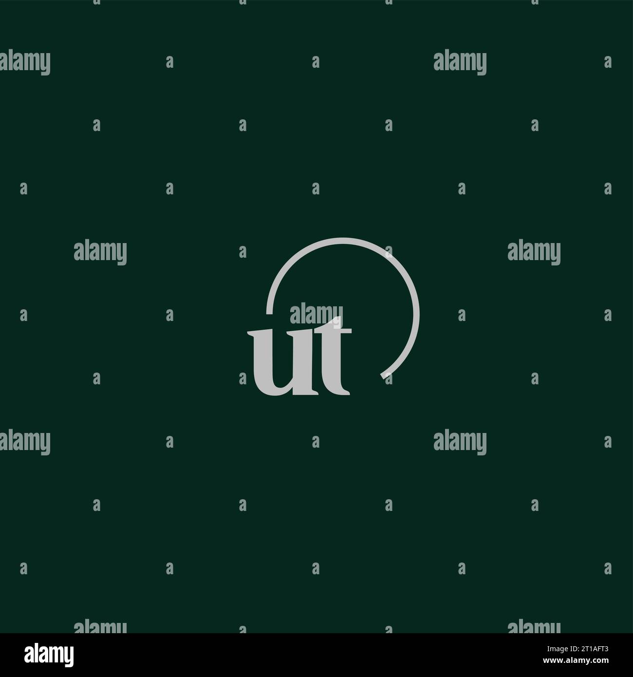 UT initials logo monogram design ideas Stock Vector