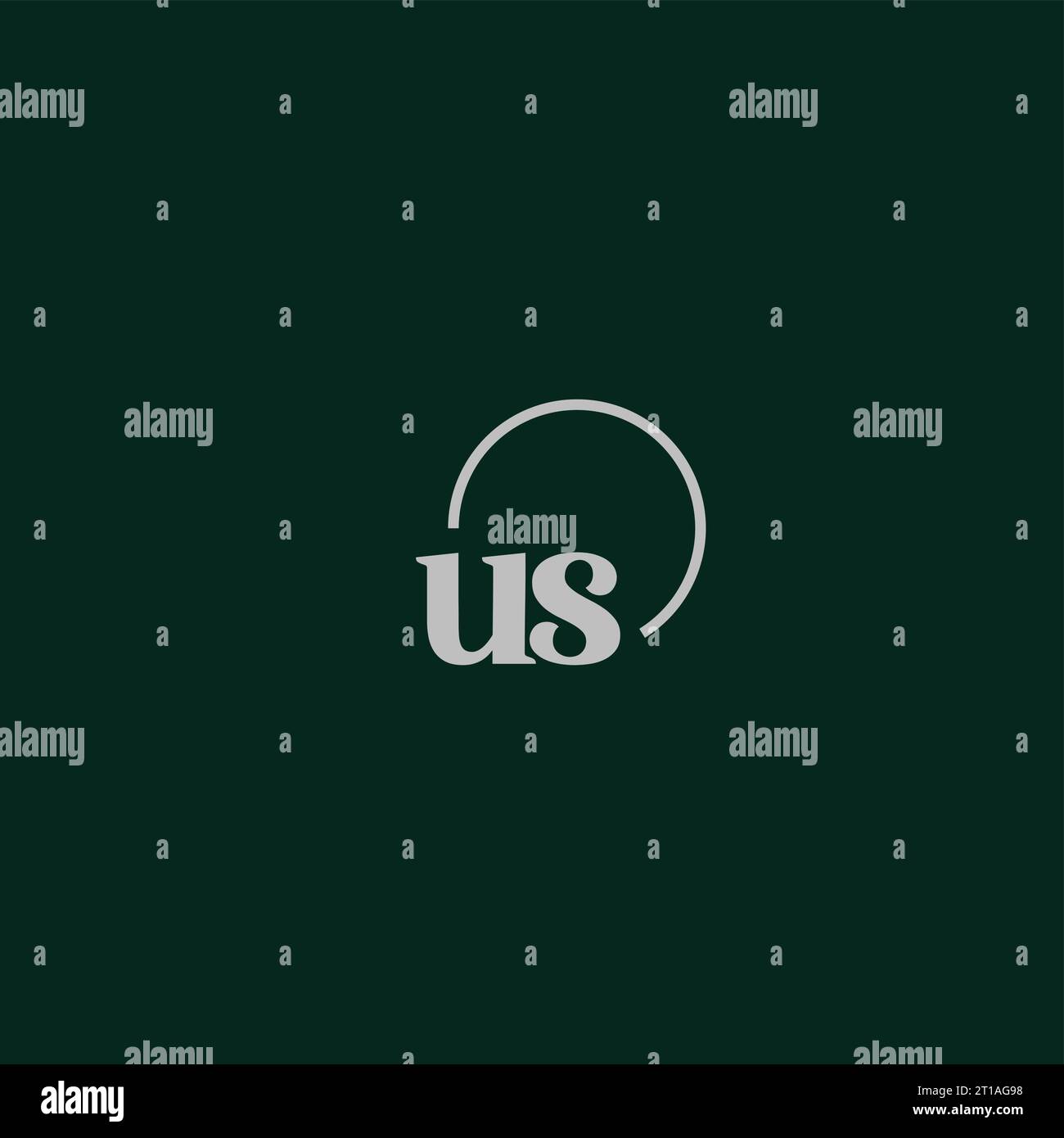US initials logo monogram design ideas Stock Vector