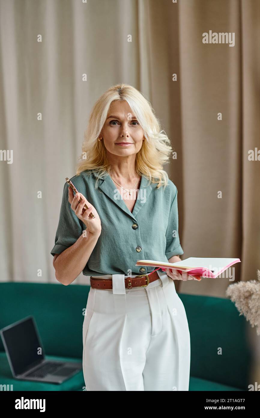 Attractive middle aged blonde woman hi-res stock photography and images ...