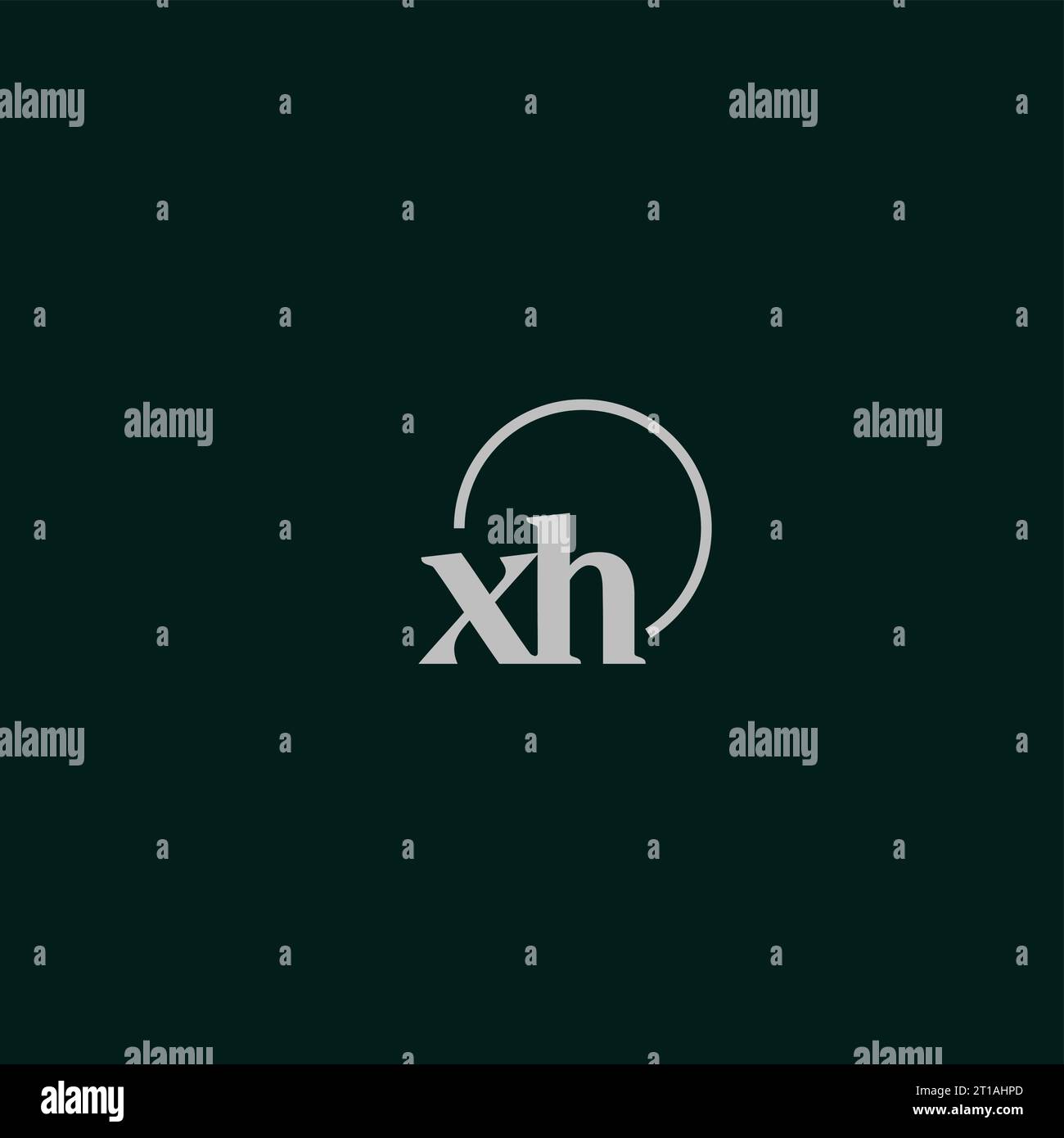 XH initials logo monogram design ideas Stock Vector