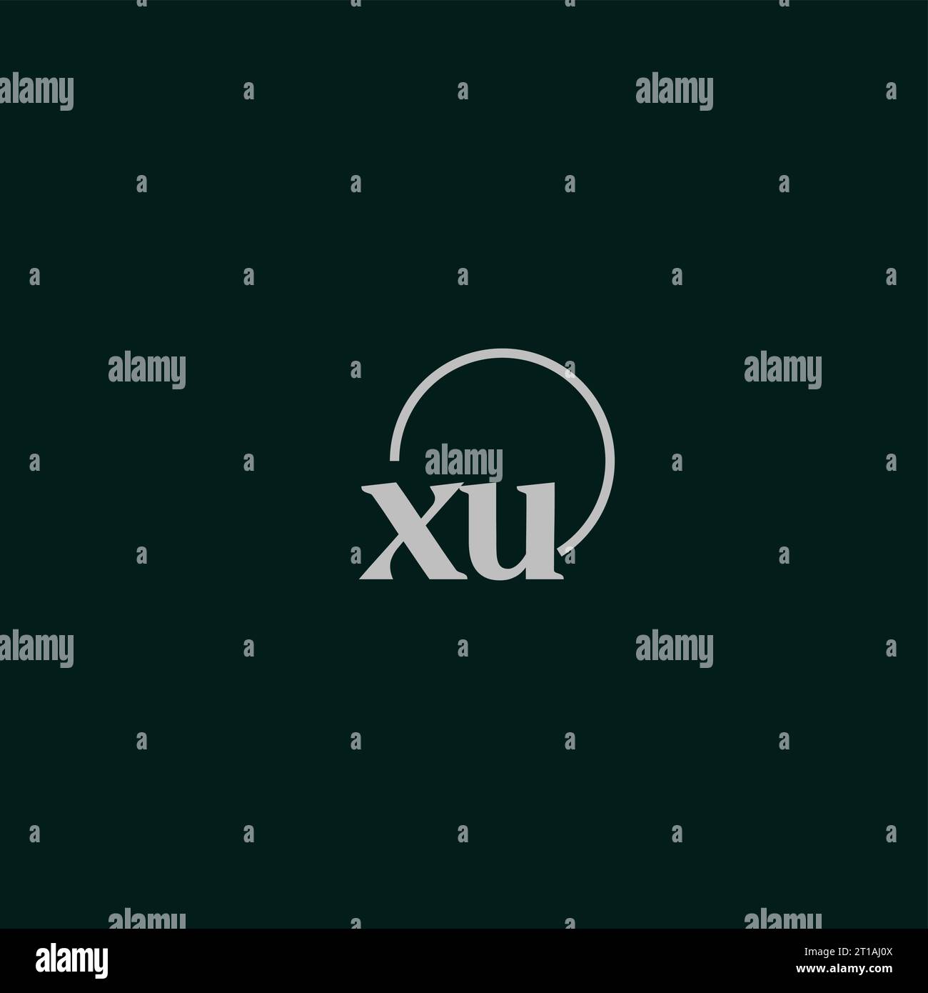 XU initials logo monogram design ideas Stock Vector