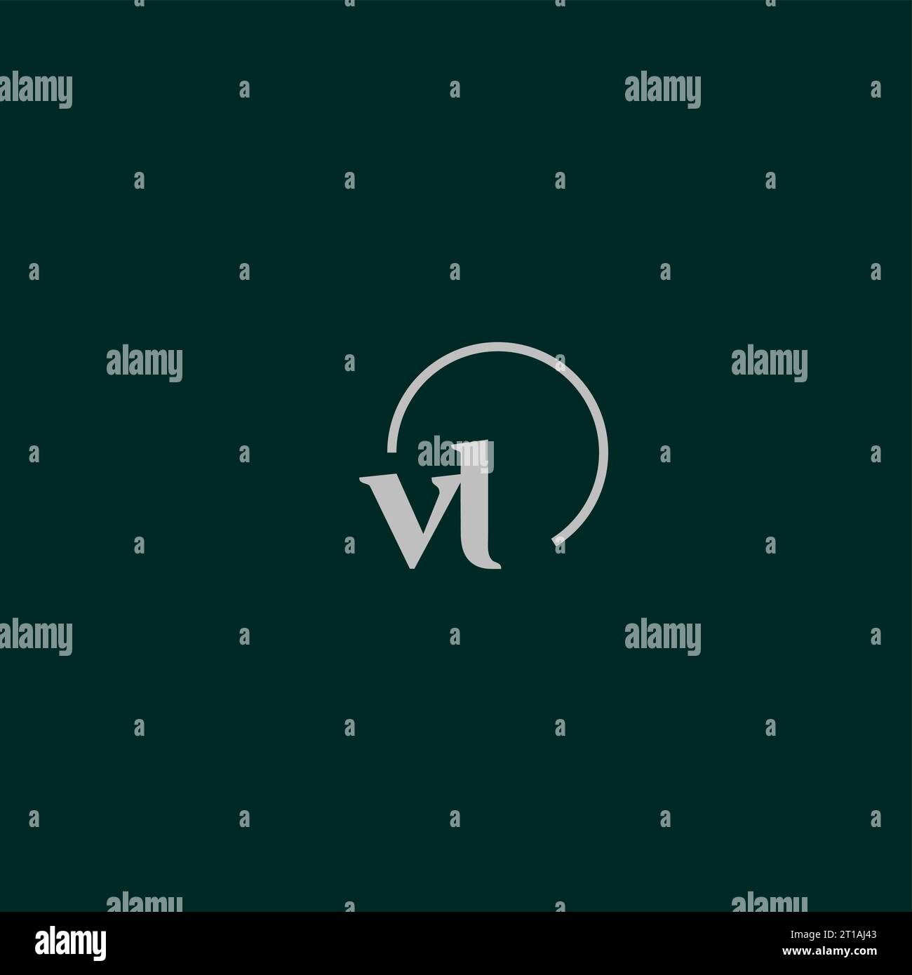 VL initials logo monogram design ideas Stock Vector