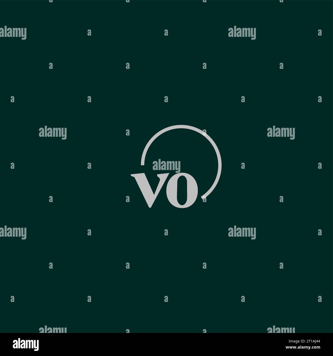 VO initials logo monogram design ideas Stock Vector