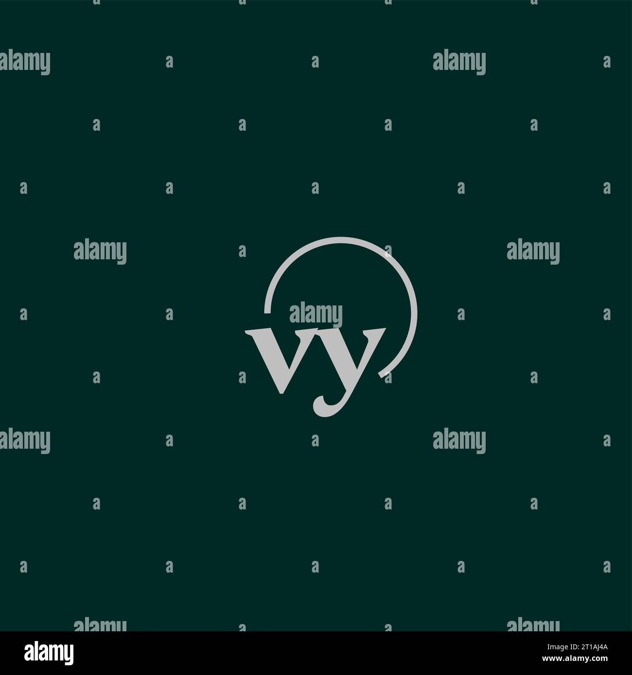 VY initials logo monogram design ideas Stock Vector