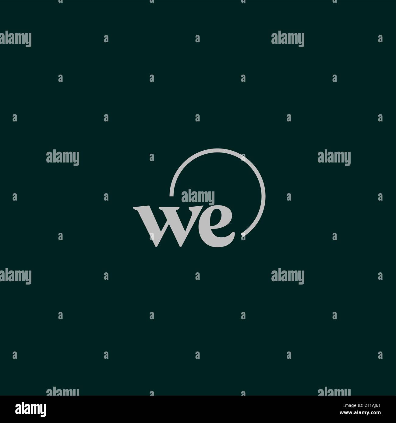WE initials logo monogram design ideas Stock Vector