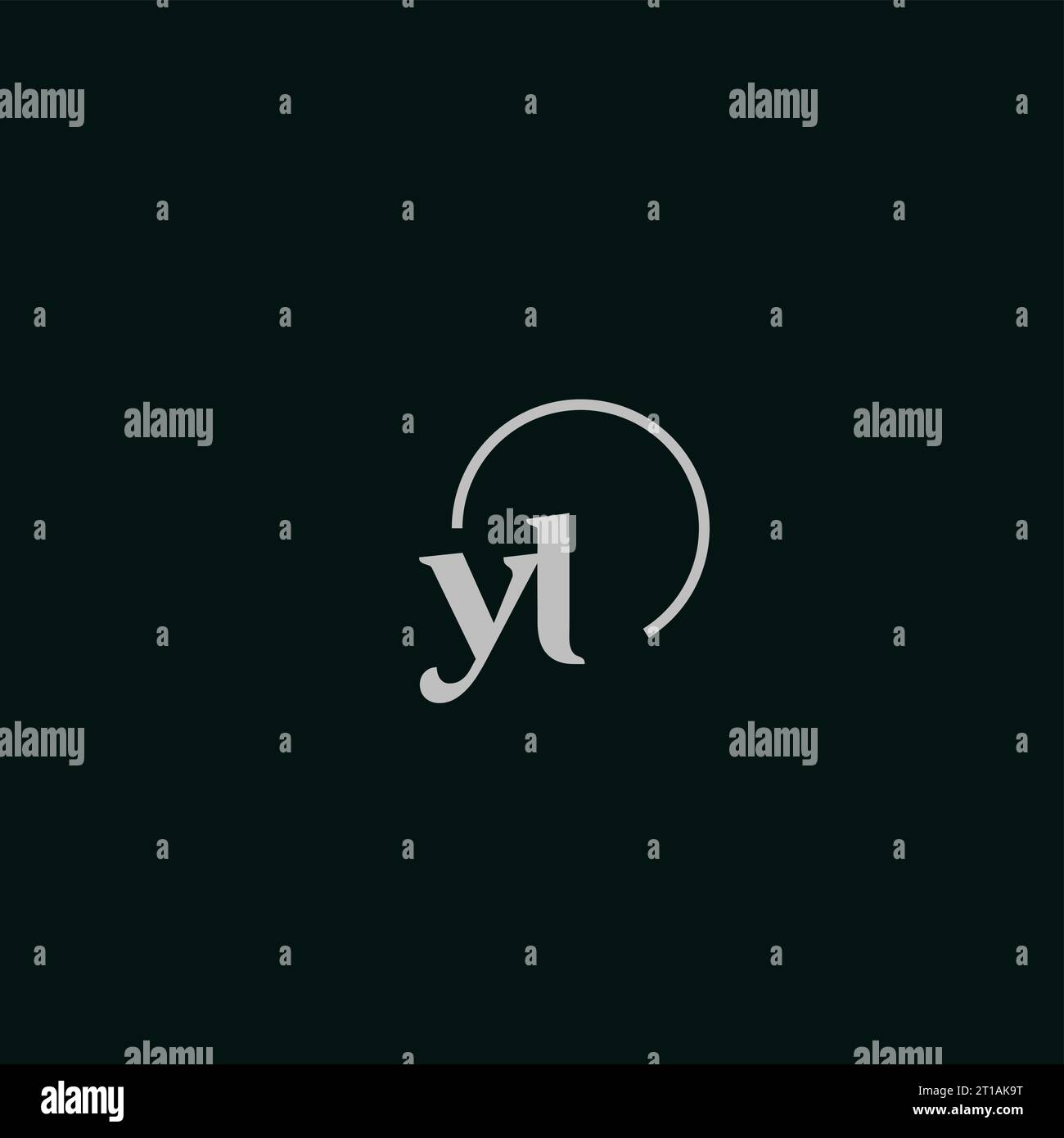 YL initials logo monogram design ideas Stock Vector