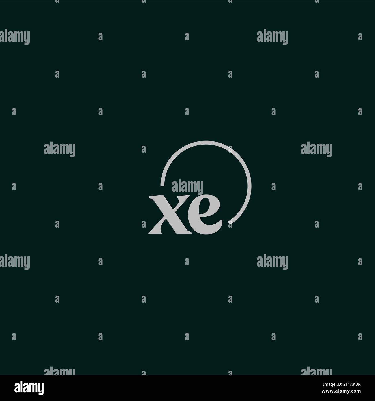 XE initials logo monogram design ideas Stock Vector