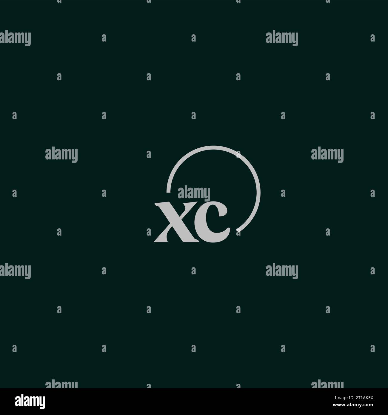 XC initials logo monogram design ideas Stock Vector